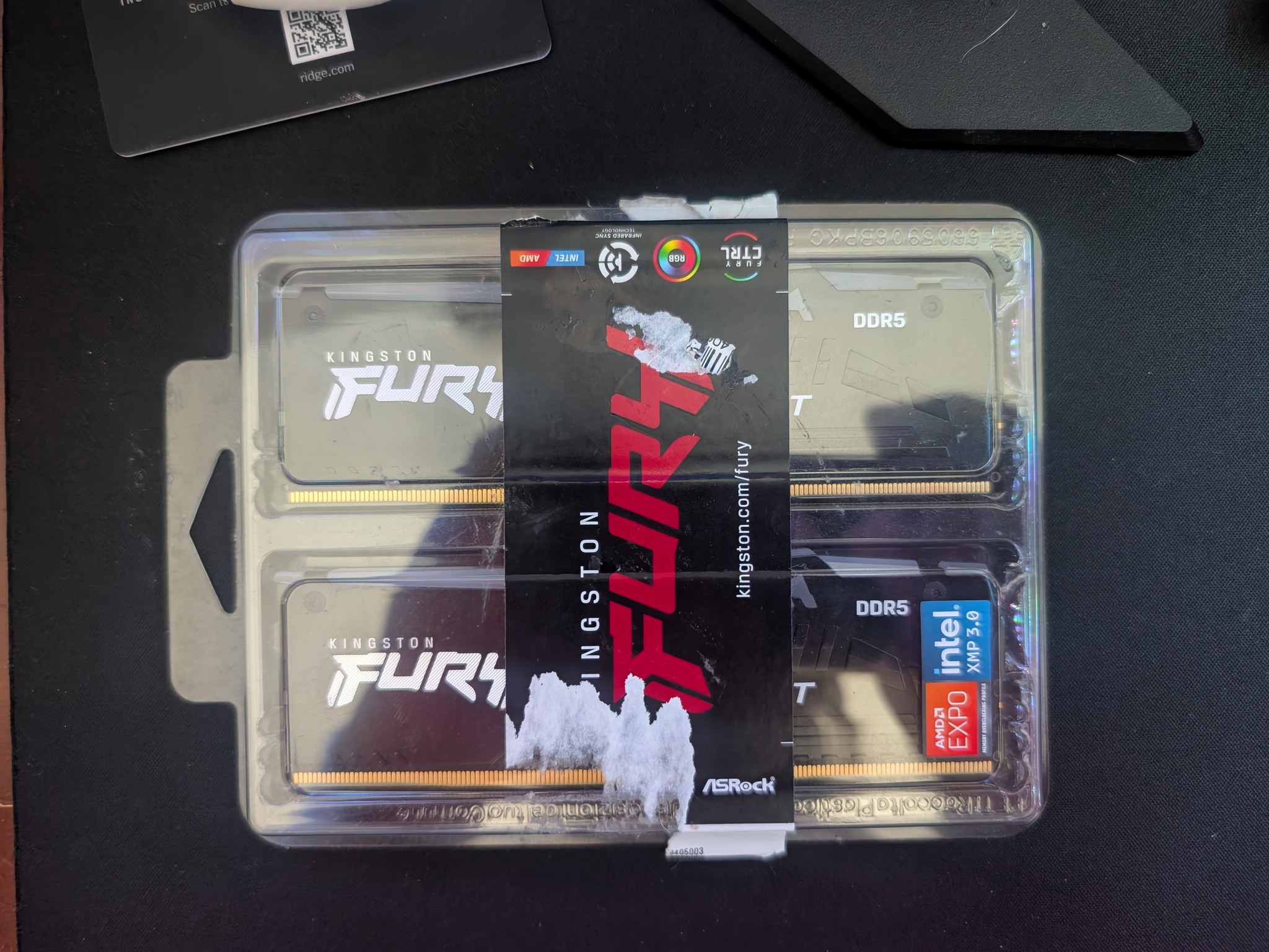 Kingston FURY Beast DDR5 RGB 16GB kit (2×8GB) 5600 MT/s CL40, Open Box, Good