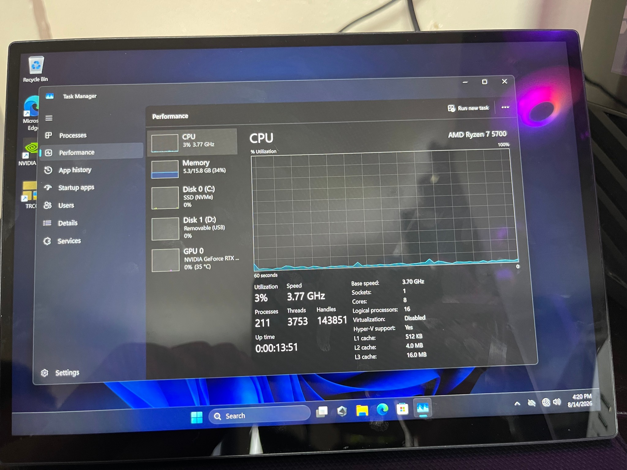 🌟Gaming PC/ RTX 2080/ Ryzen 7 5700/ 16Gb RAM/ 1Tb/ Liquid cooled.🌟