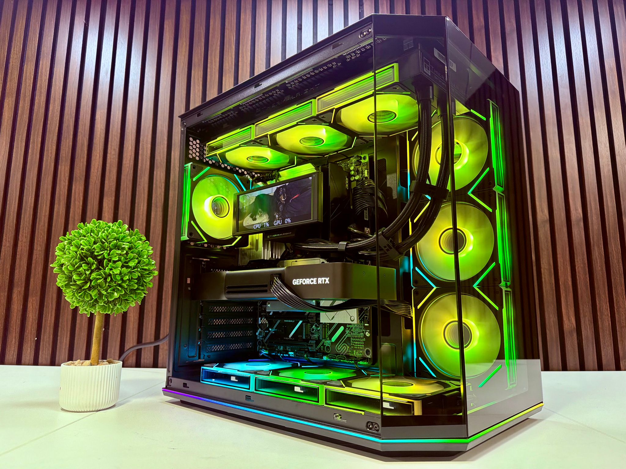 RTX 5090 | Ryzen 9950X3D | 64GB DDR5 | 2TB M.2 | 1200 Watt Gold PSU | LCD AIO
