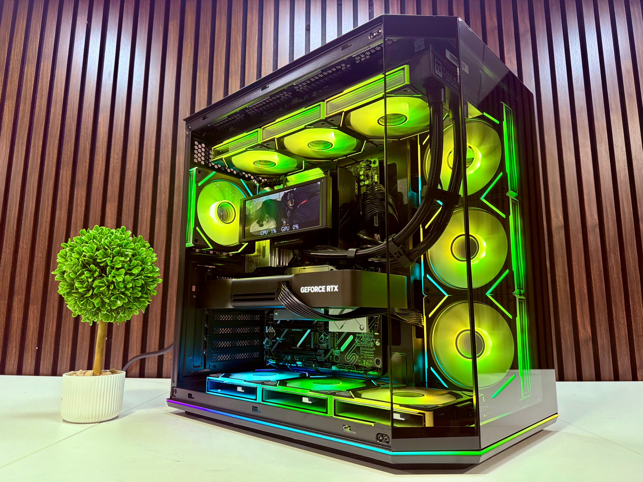 RTX 5090 | Ryzen 9950X3D | 64GB DDR5 | 2TB M.2 | 1200 Watt Gold PSU | LCD AIO