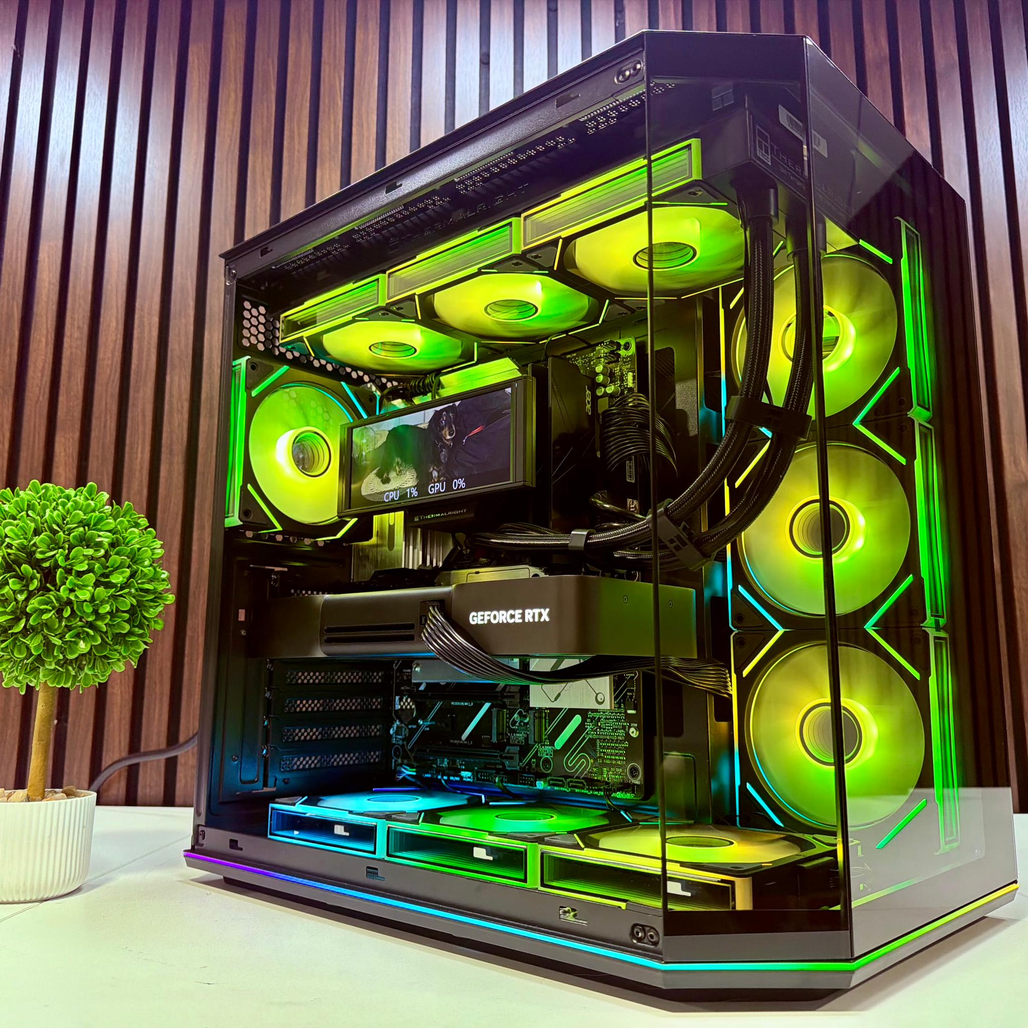 RTX 5090 | Ryzen 9950X3D | 64GB DDR5 | 2TB M.2 | 1200 Watt Gold PSU | LCD AIO
