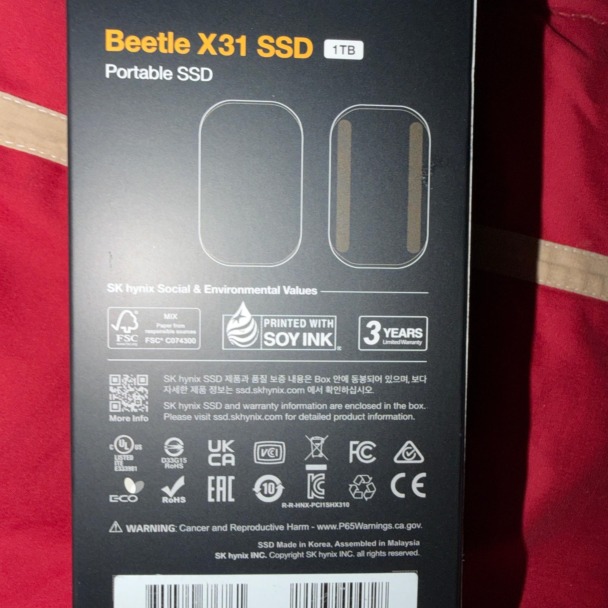 New SK Hynix Beetle X31 SSD Portable 1TB SSD