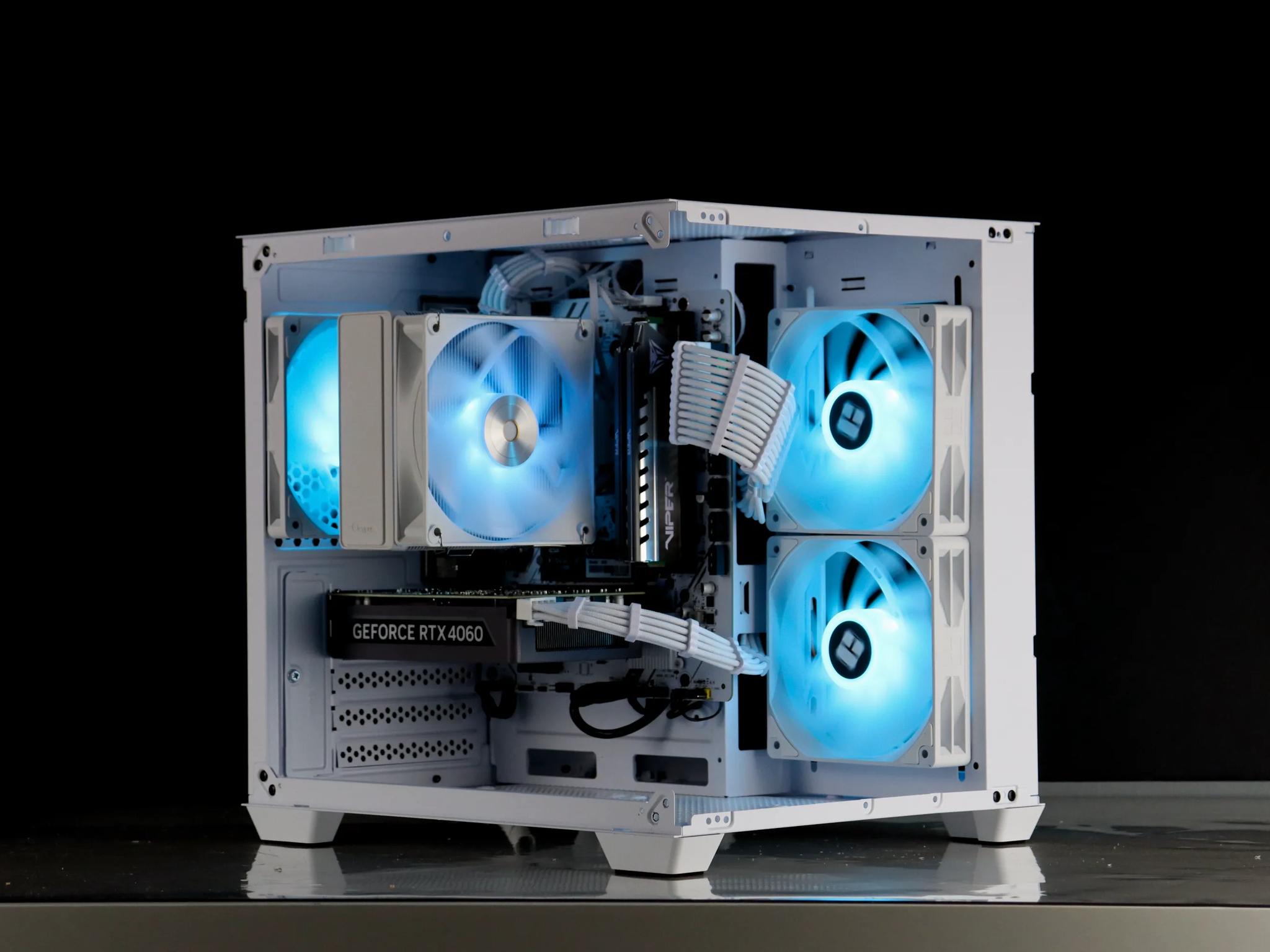 🤍🩵 RTX 4060/ Ryzen 5 5500 / 32GB / 1TB Gaming PC 🩵🤍- ARGB/WiFi/BlueTooth included