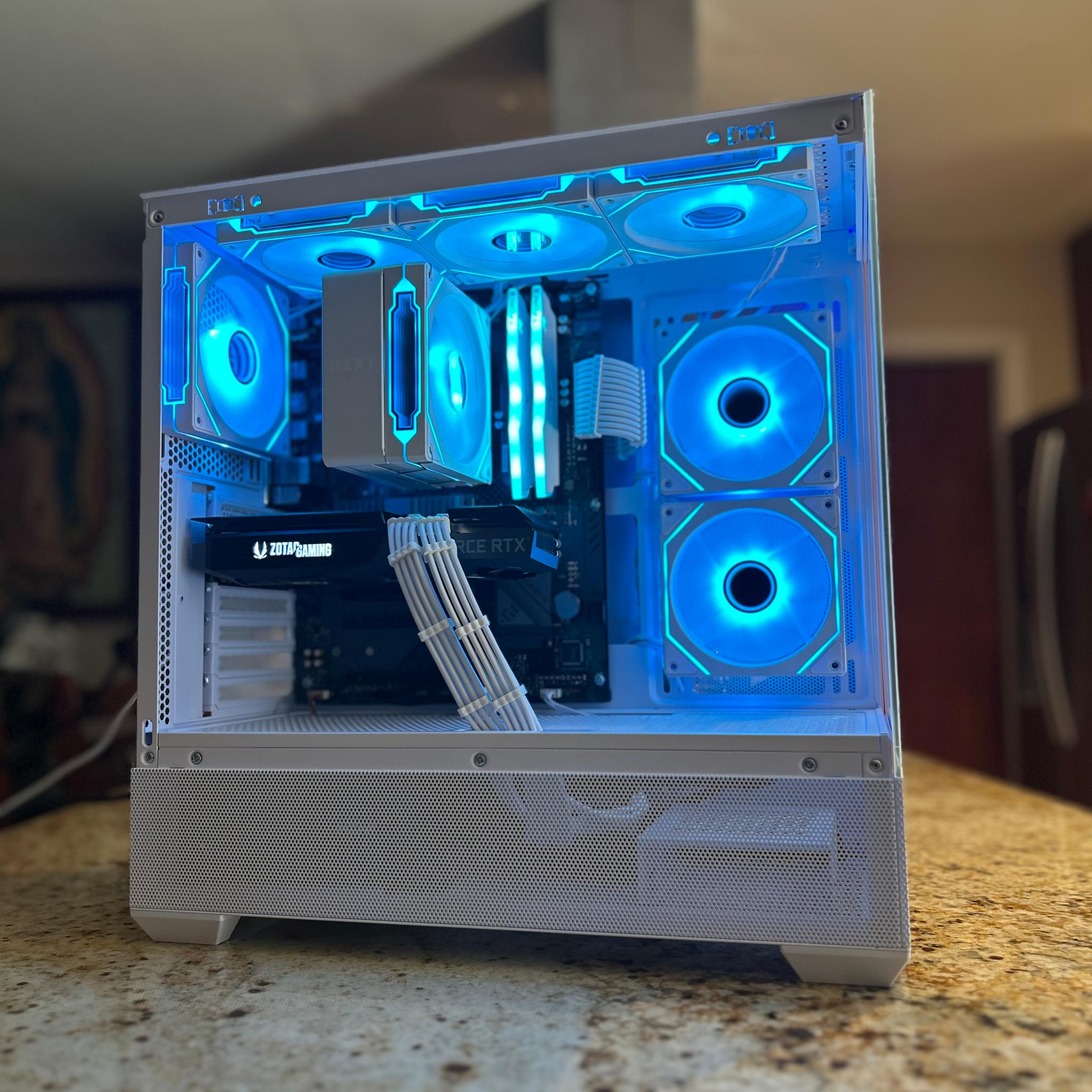 White 1080p/1440p Gaming PC | RTX 3070 | RYZEN 7 3700X | 16GB RAM | 1TB SSD | Wi-Fi + Blue...