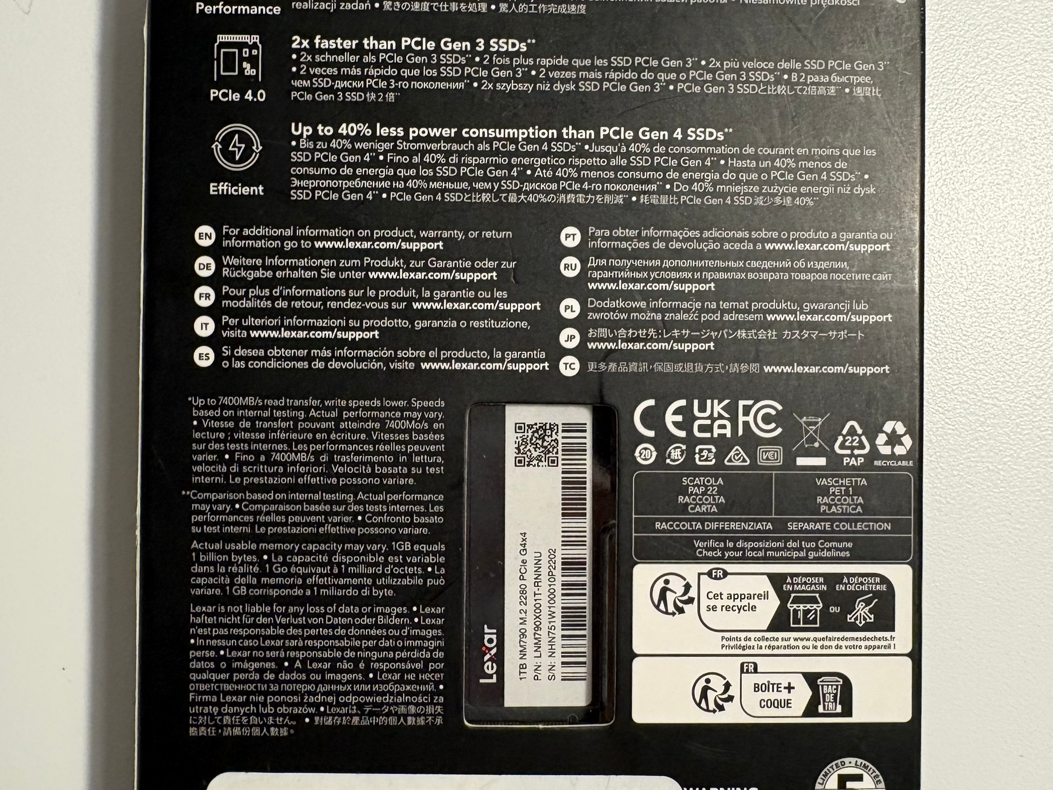Lexar NM790 1TB - (PCIe Gen4.0x4 NVMe SSD) M.2 2280