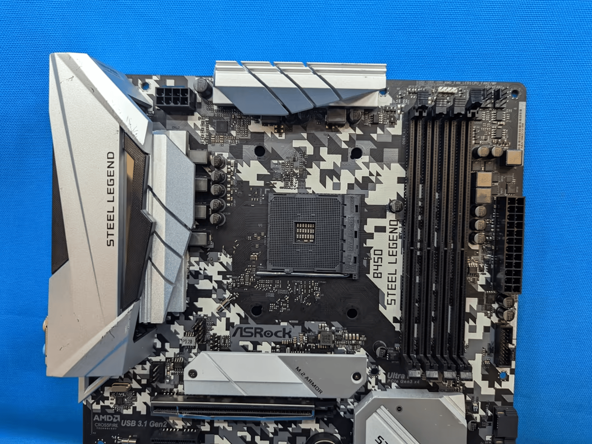 ASRock B450 Steel Legend AMD Socket AM4 DDR4 ATX Desktop Motherboard No I/O