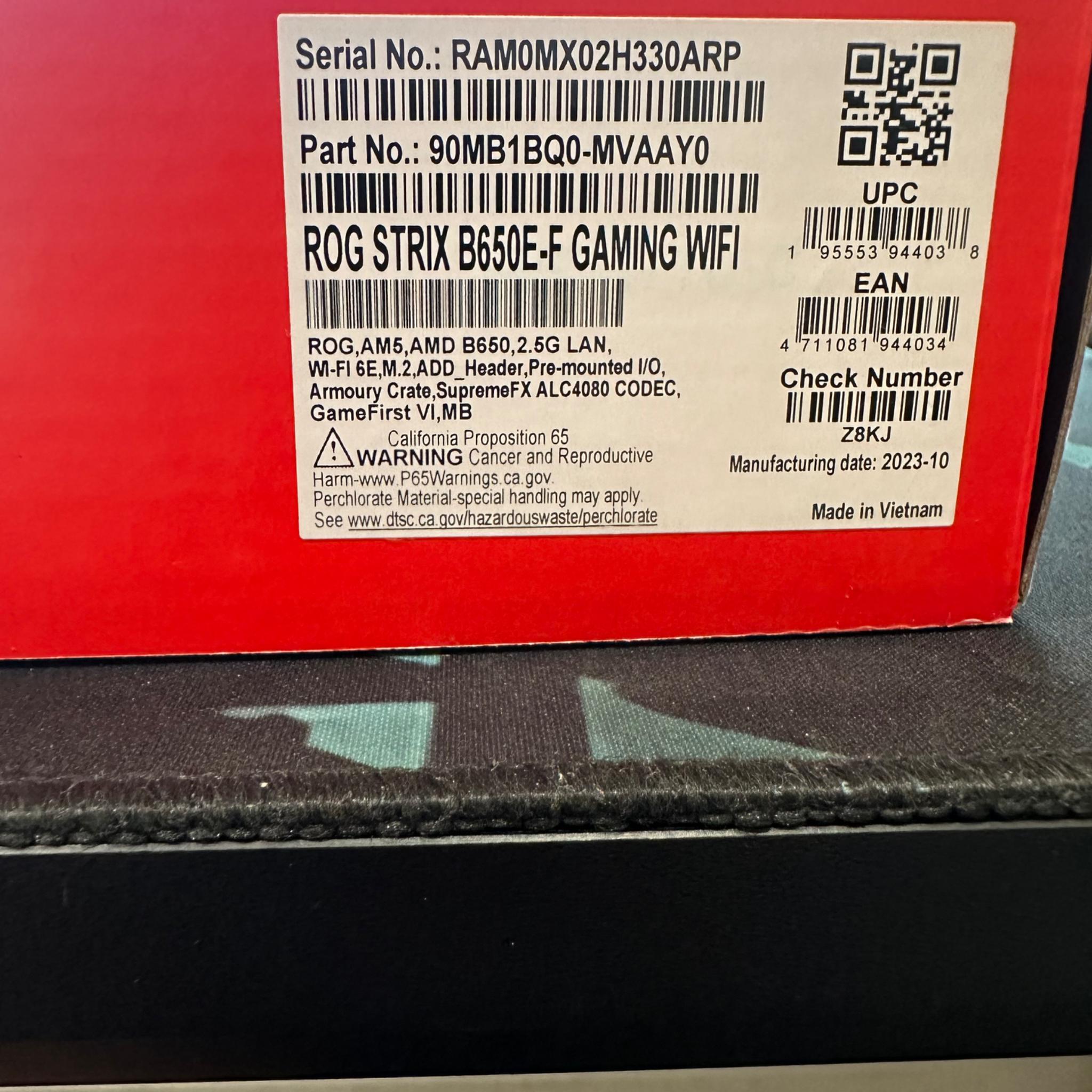 ASUS ROG Strix B650E-F Gaming WiFi