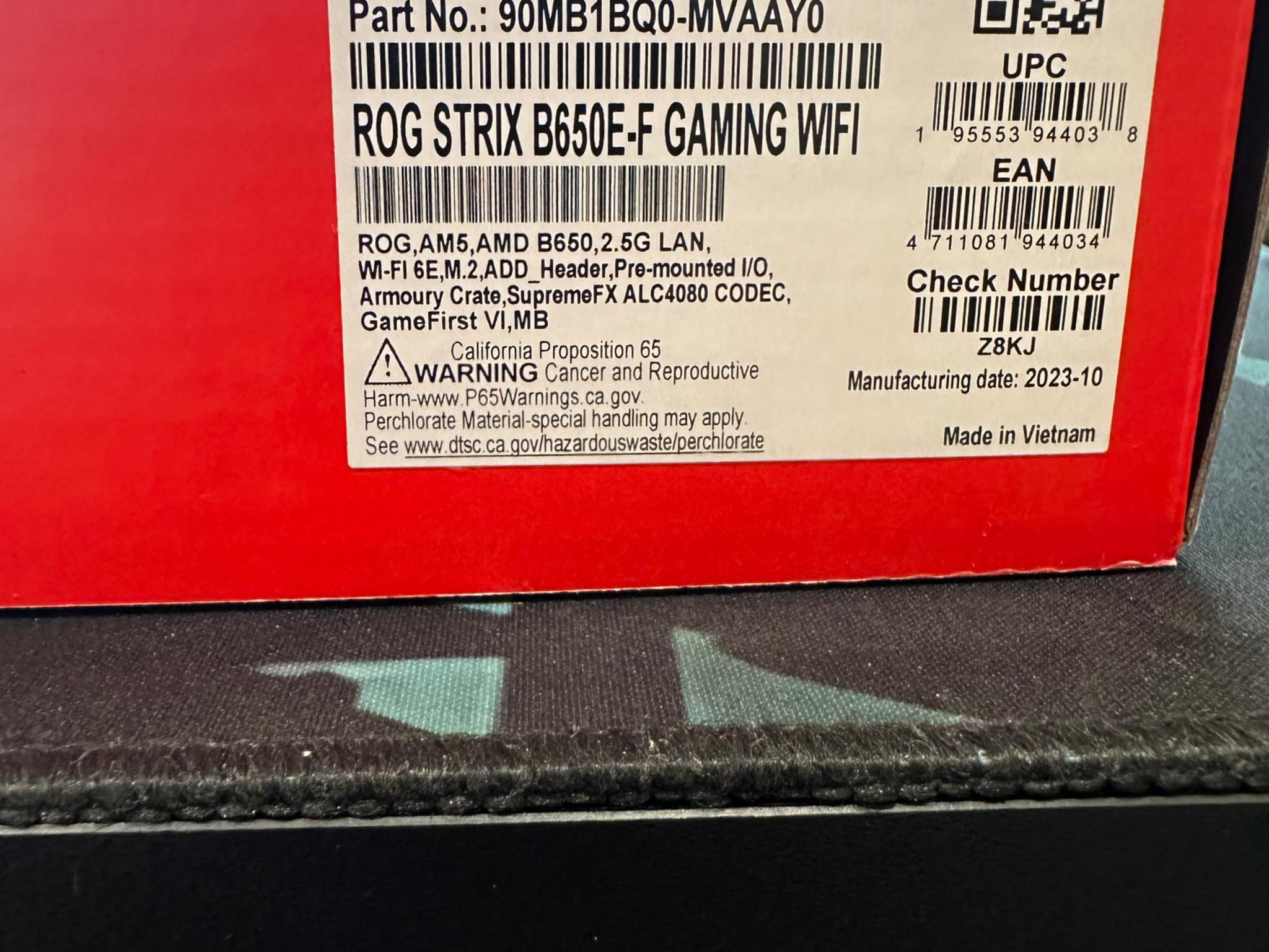 ASUS ROG Strix B650E-F Gaming WiFi