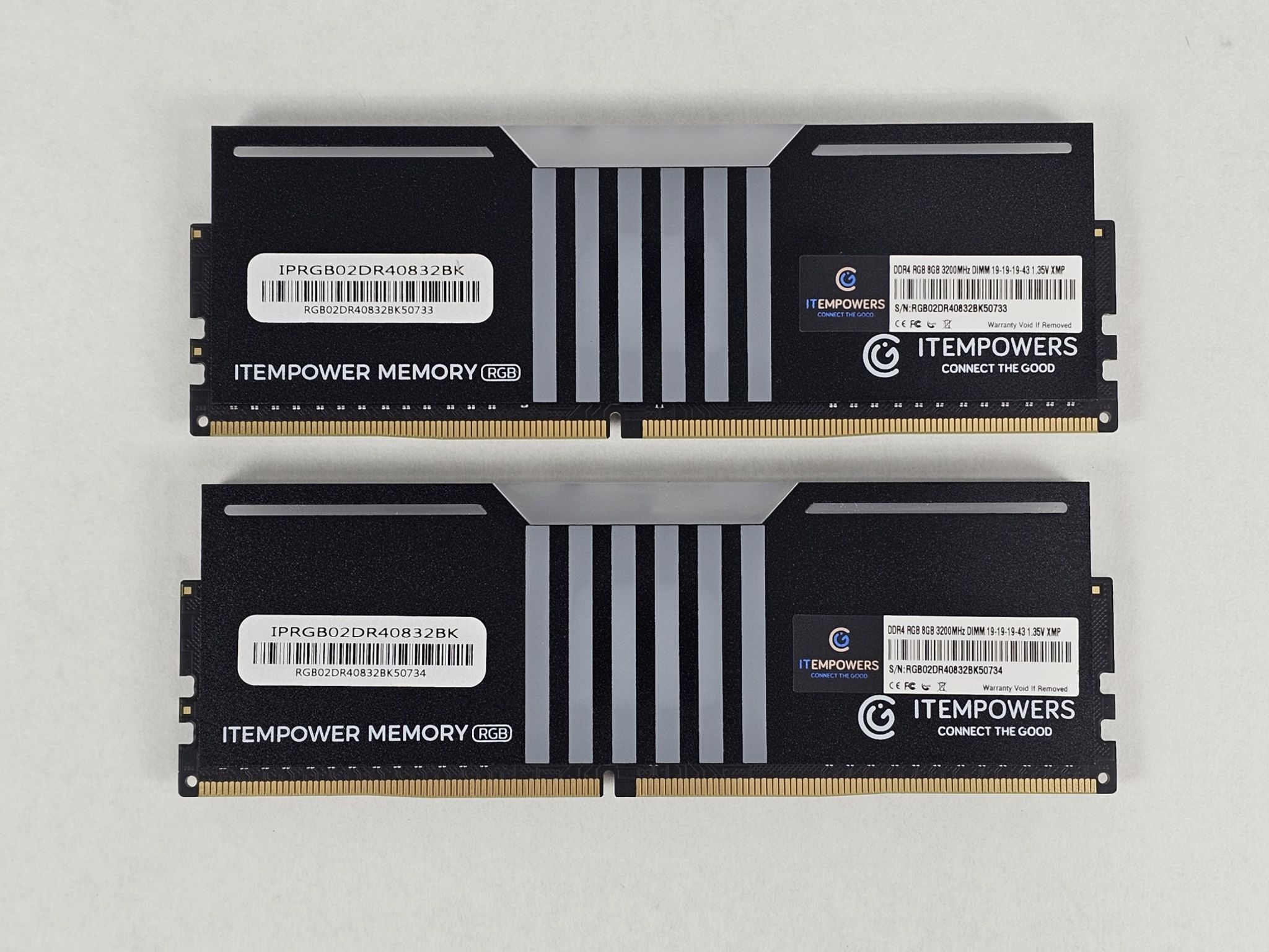 16GB DDR4 (2x8GB) CL19 3200MT/s ITEMPOWERS ITEMPOWER Memory RGB
