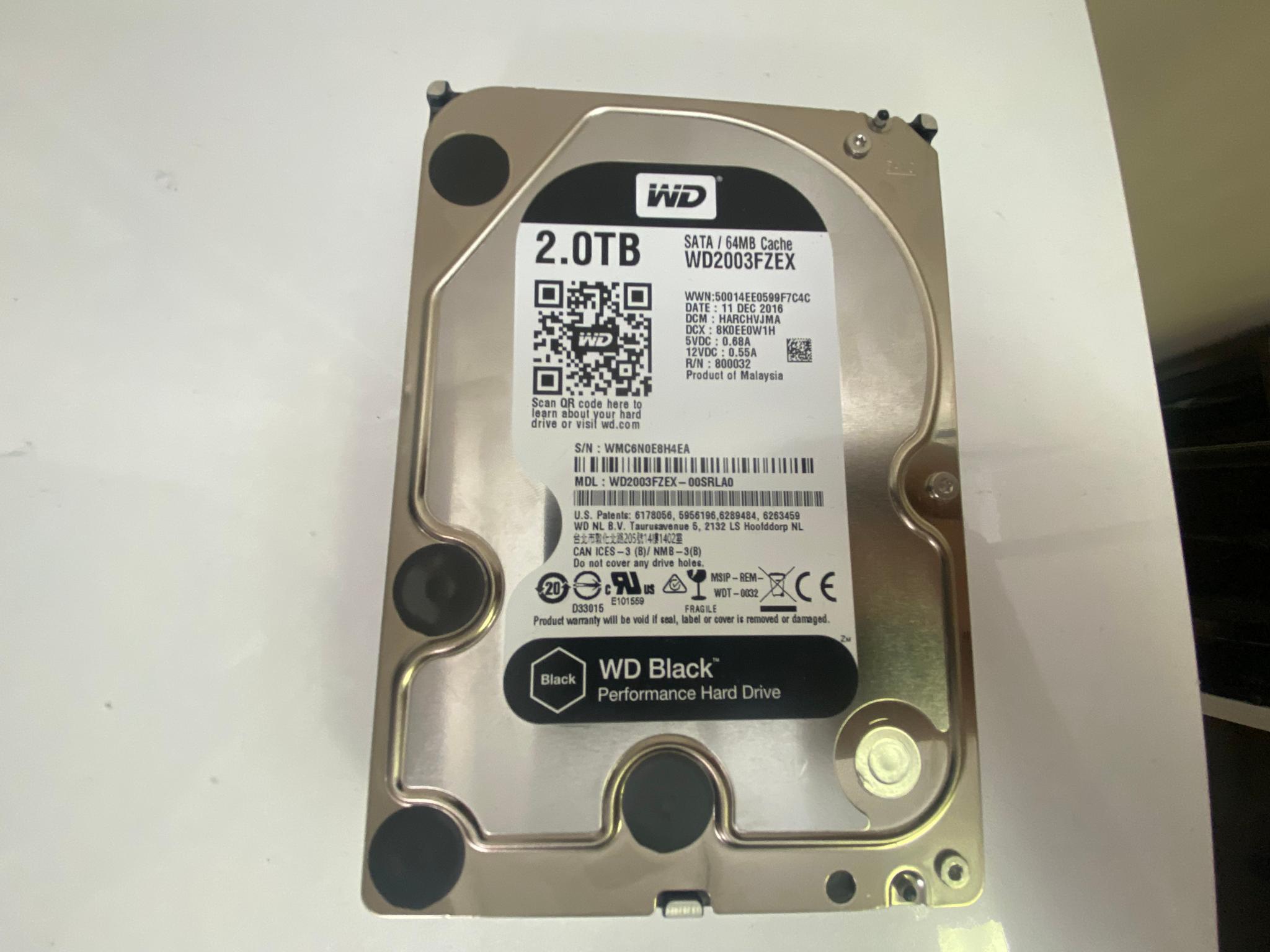 WD 2TB Hard Drive (HDD) – Fully Reset, Tested, Good Condition