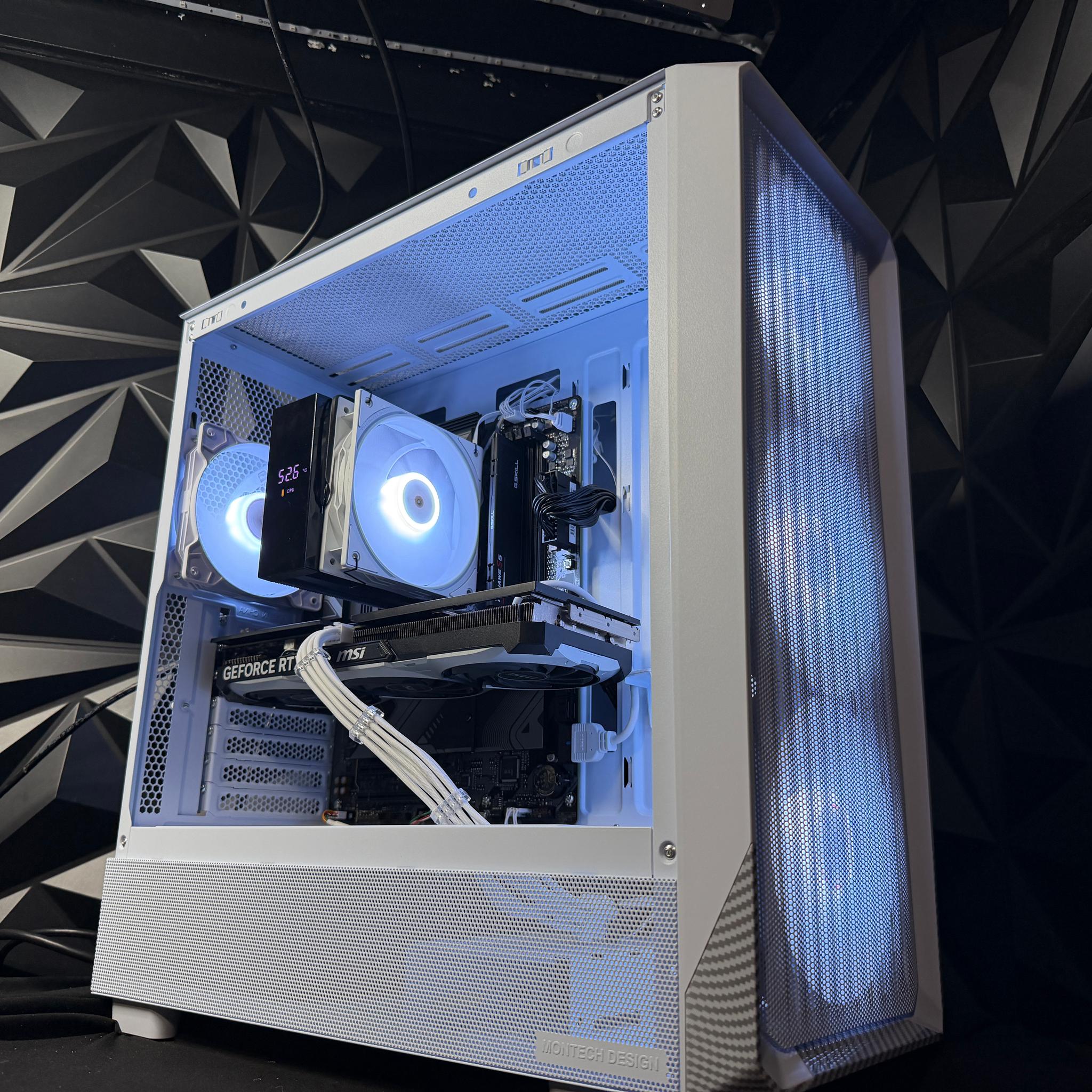 🤍⚡ WHITE FIBER ⚡🤍 Ryzen 5 8400F| RTX 4060Ti| 1.5 TB NVMe| 16 GB DDR5| 750W Gold PSU