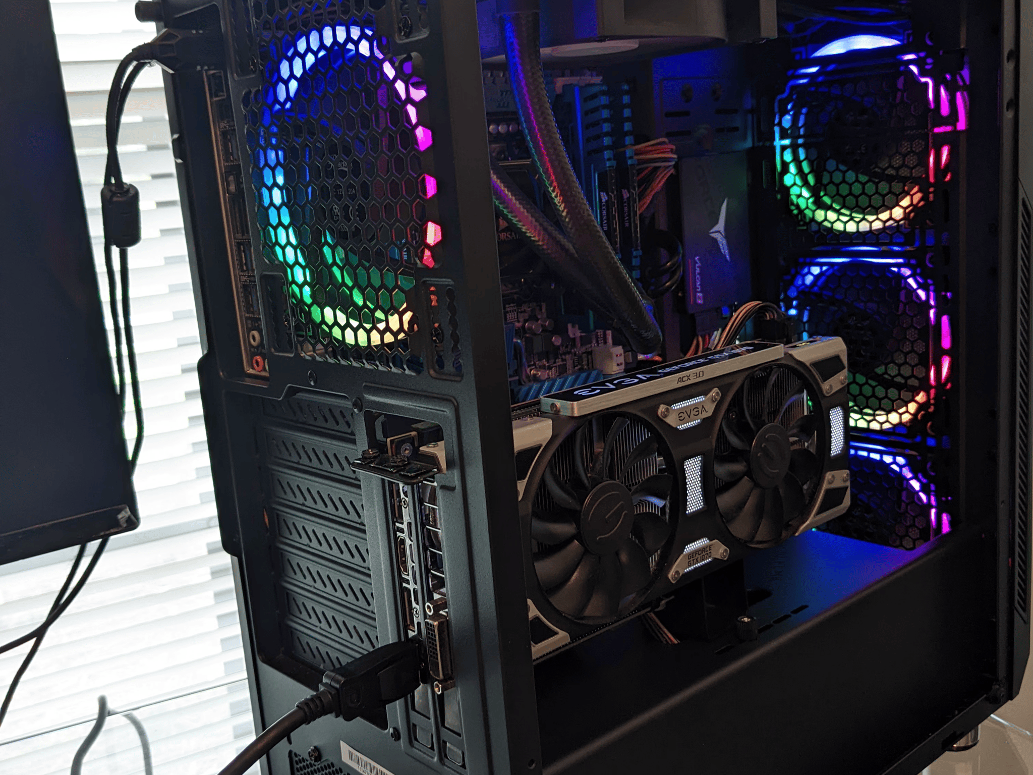 RGB High Performance PC - 32gb ram, i7 Extreme - AIO Water Cooled, w/ GTX 1070, SSD+SSHD, WiFi