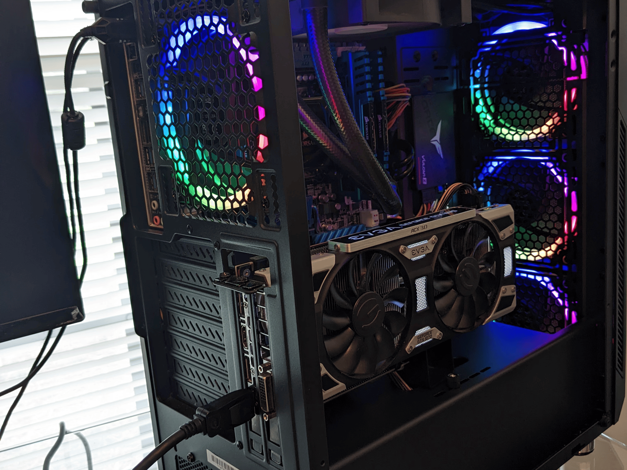 RGB High Performance PC - 32gb ram, i7 Extreme - AIO Water Cooled, w/ GTX 1070, SSD+SSHD, WiFi