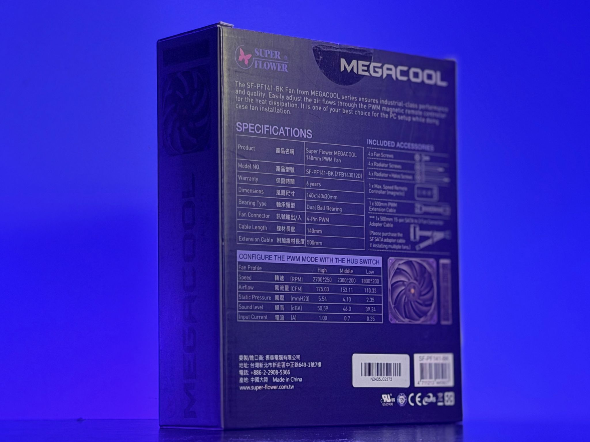 2X Super Flower Megacool 140mm fans