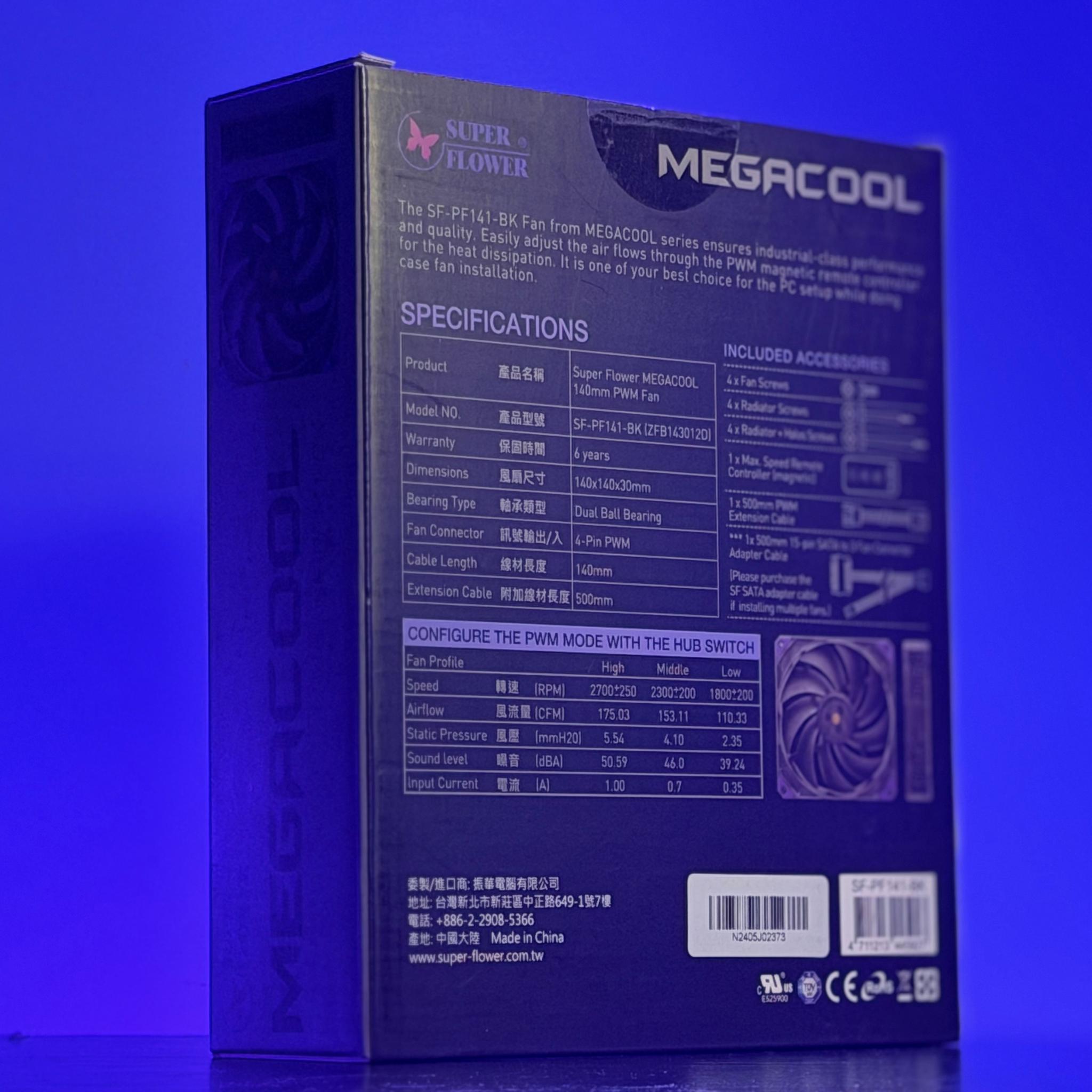 2X Super Flower Megacool 140mm fans