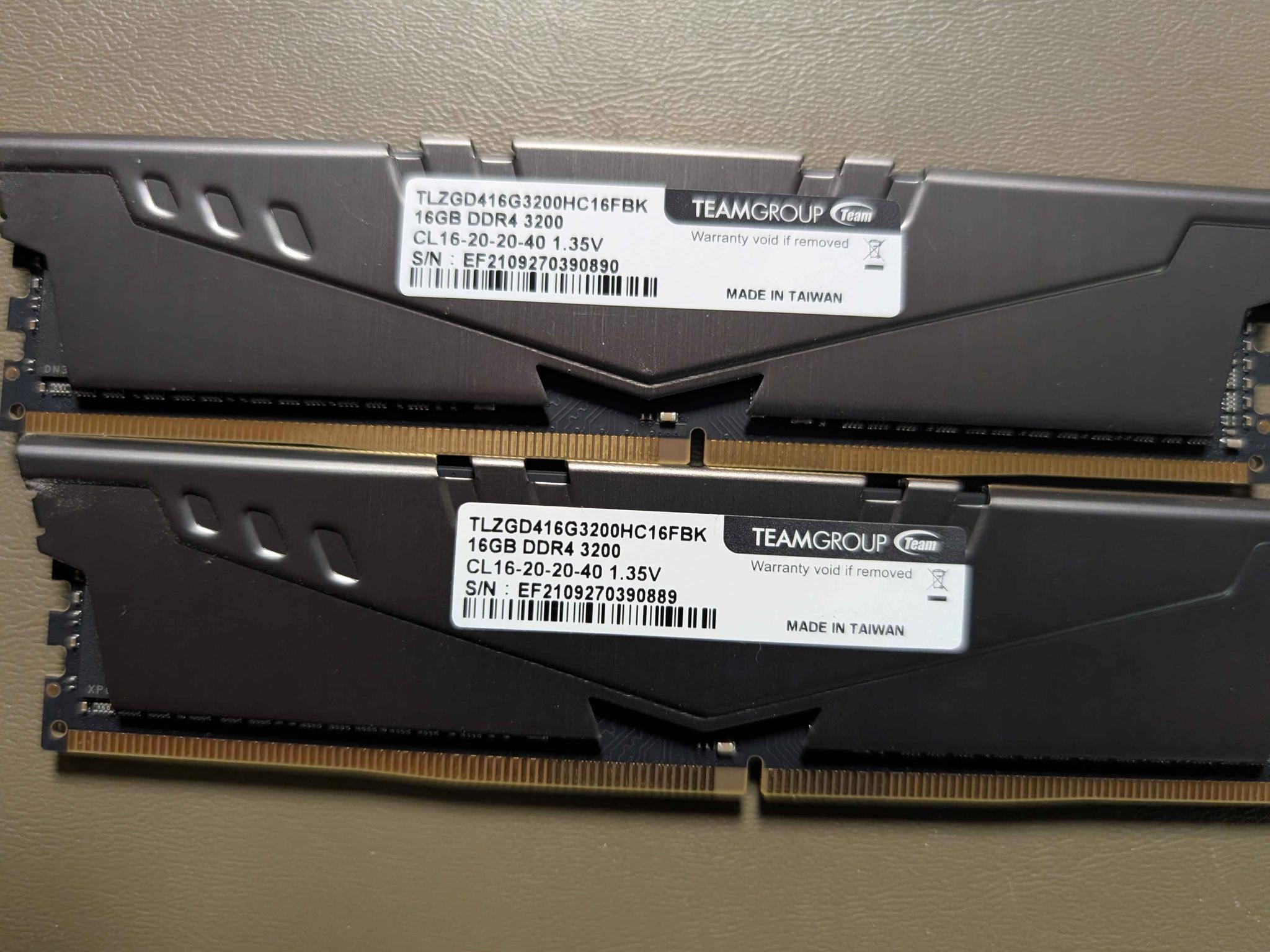 16GB (2x8) DDR4 3200 T Force Vulcan Z RAM