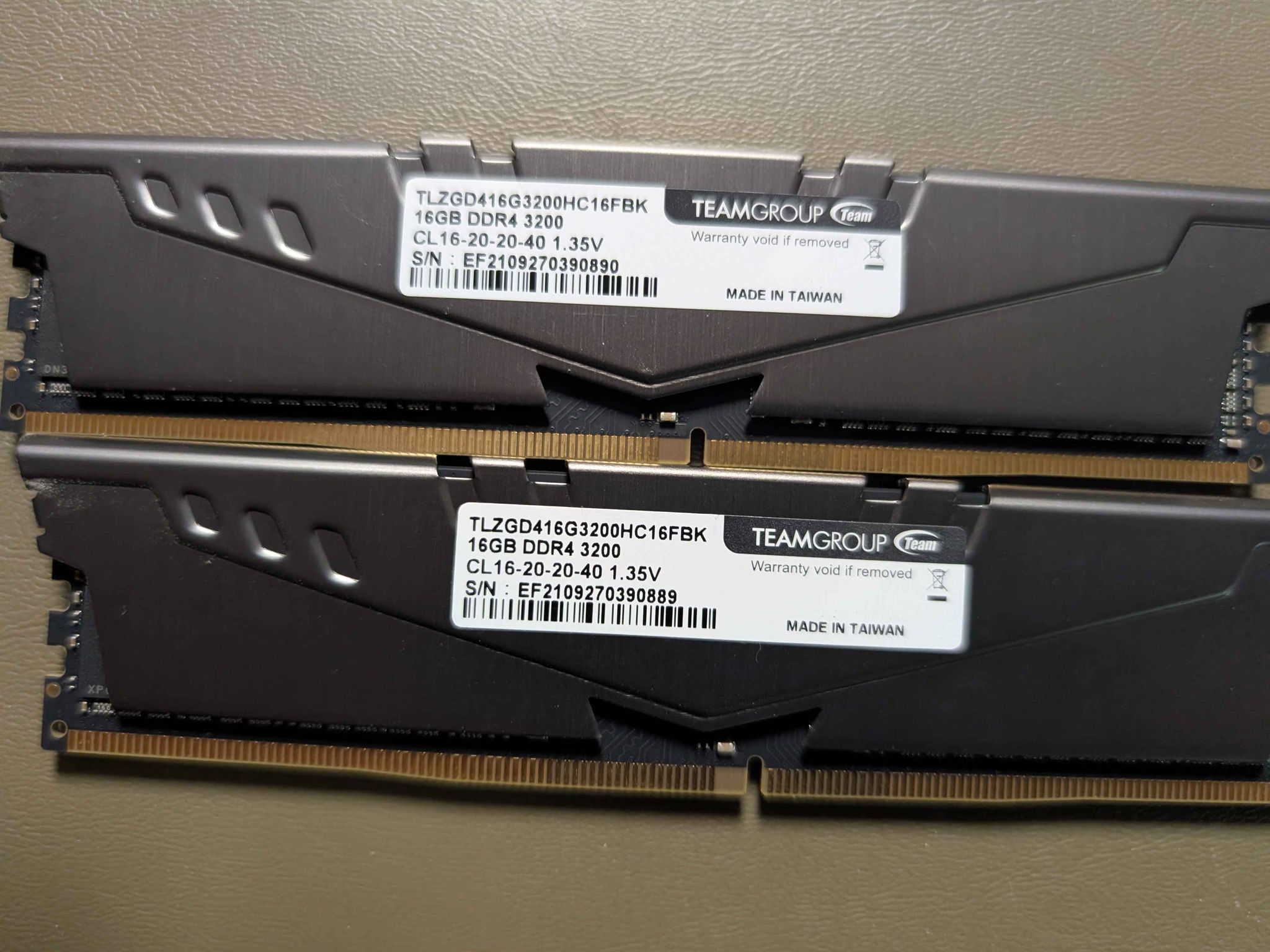 16GB (2x8) DDR4 3200 T Force Vulcan Z RAM