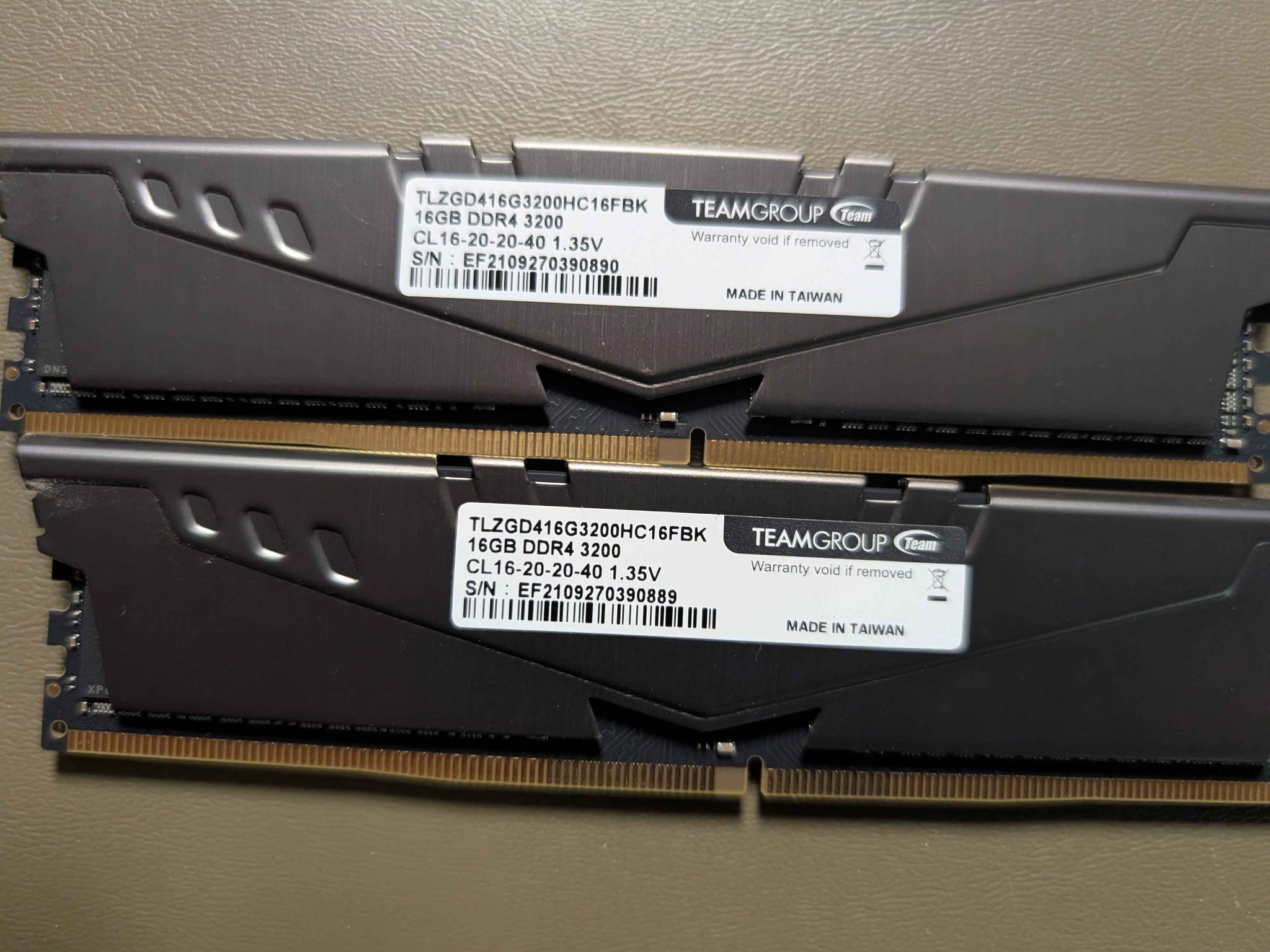 16GB (2x8) DDR4 3200 T Force Vulcan Z RAM