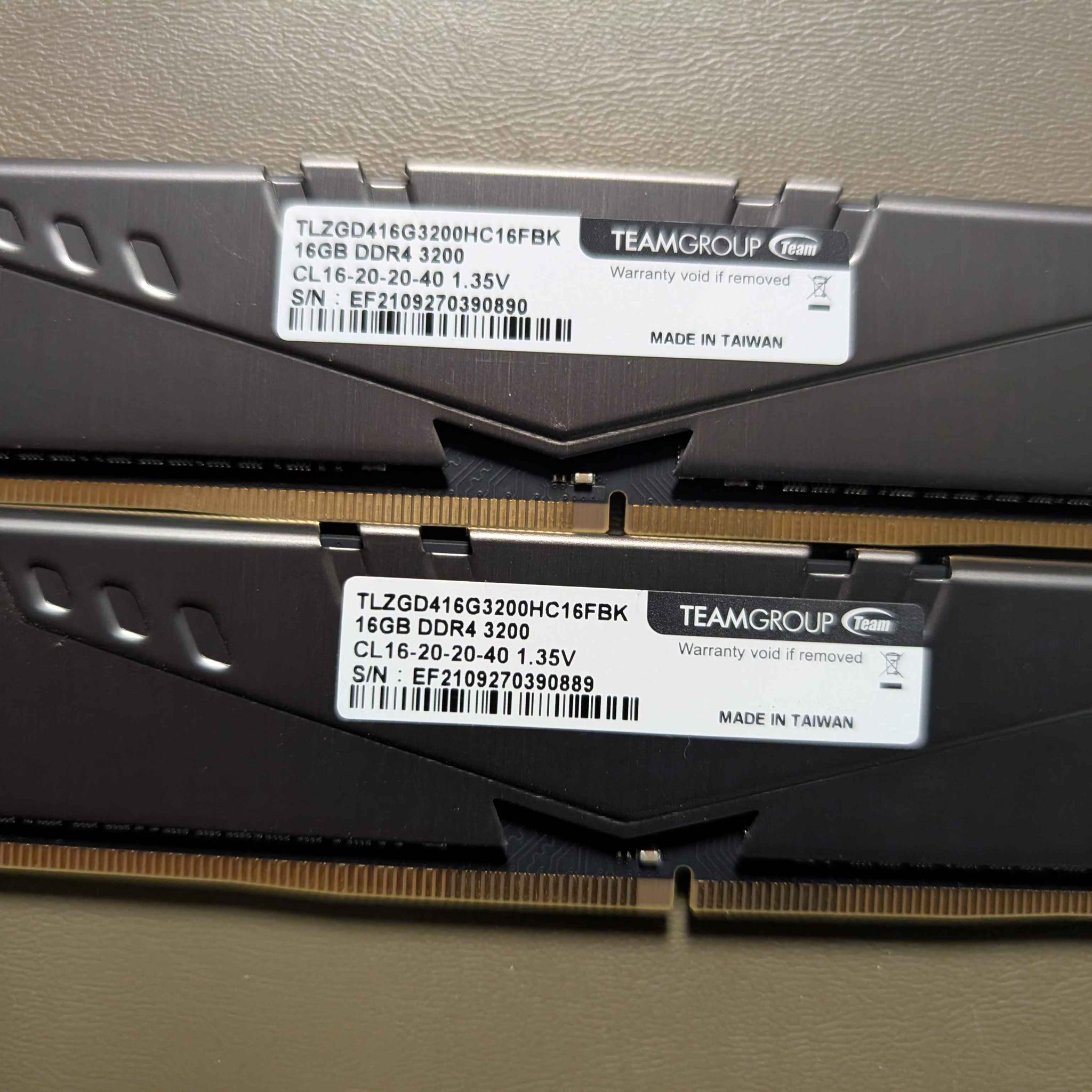 16GB (2x8) DDR4 3200 T Force Vulcan Z RAM