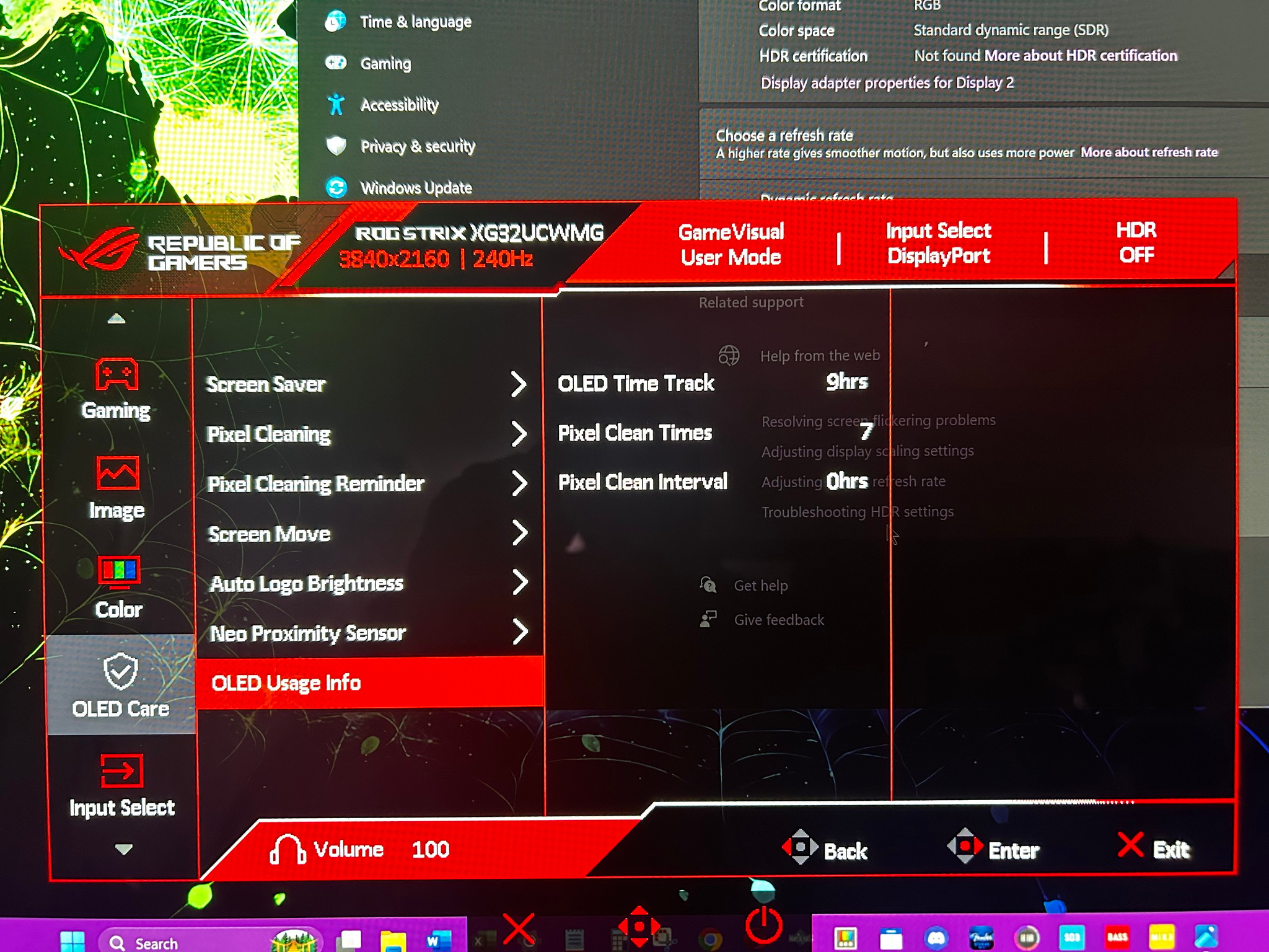 ASUS ROG Strix 32" 4K OLED (3840 x 2160) (240Hz) Gaming Monitor (Only 9hrs Used!) (PRICE DROP!!!)