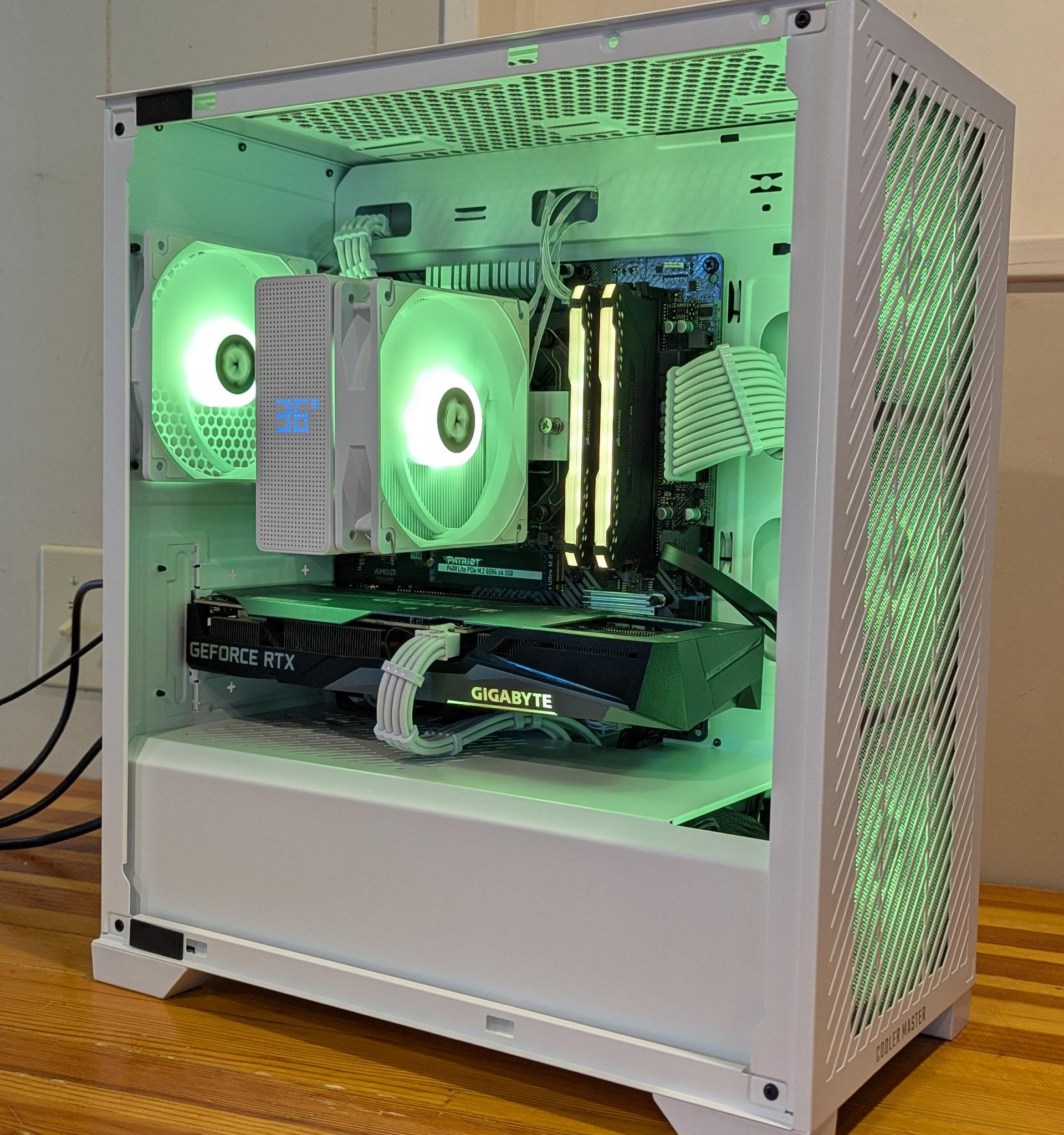 RTX 3060 || Ryzen 5 3600 || Black and White Gaming PC