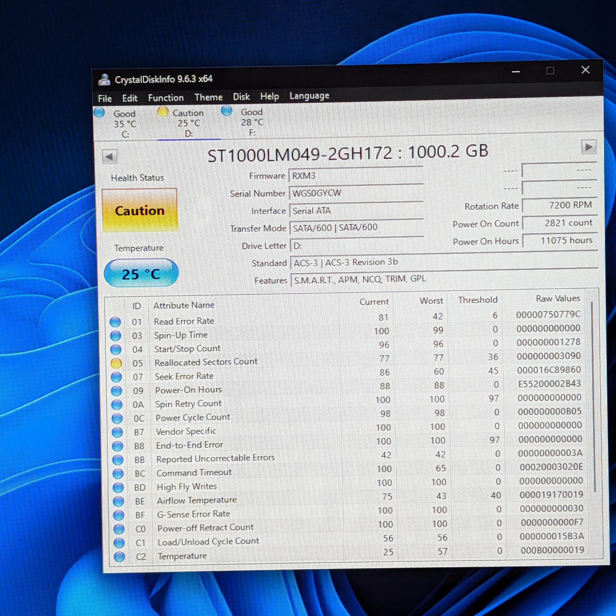 1TB Seagate Barracuda Pro 2.5" HDD