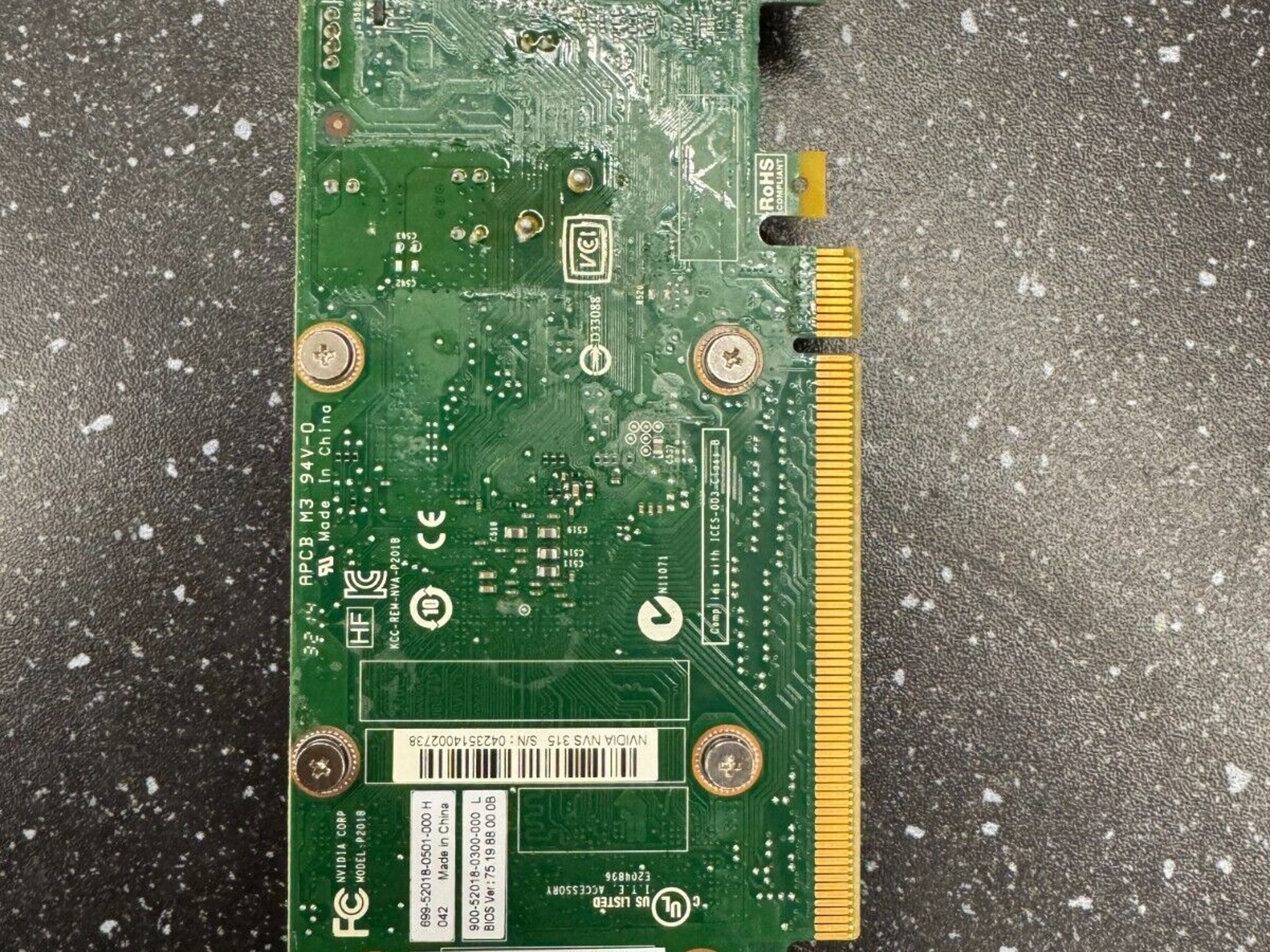 Nvidia NVS 315 1GB DDR3 Graphics Card - DMS-59