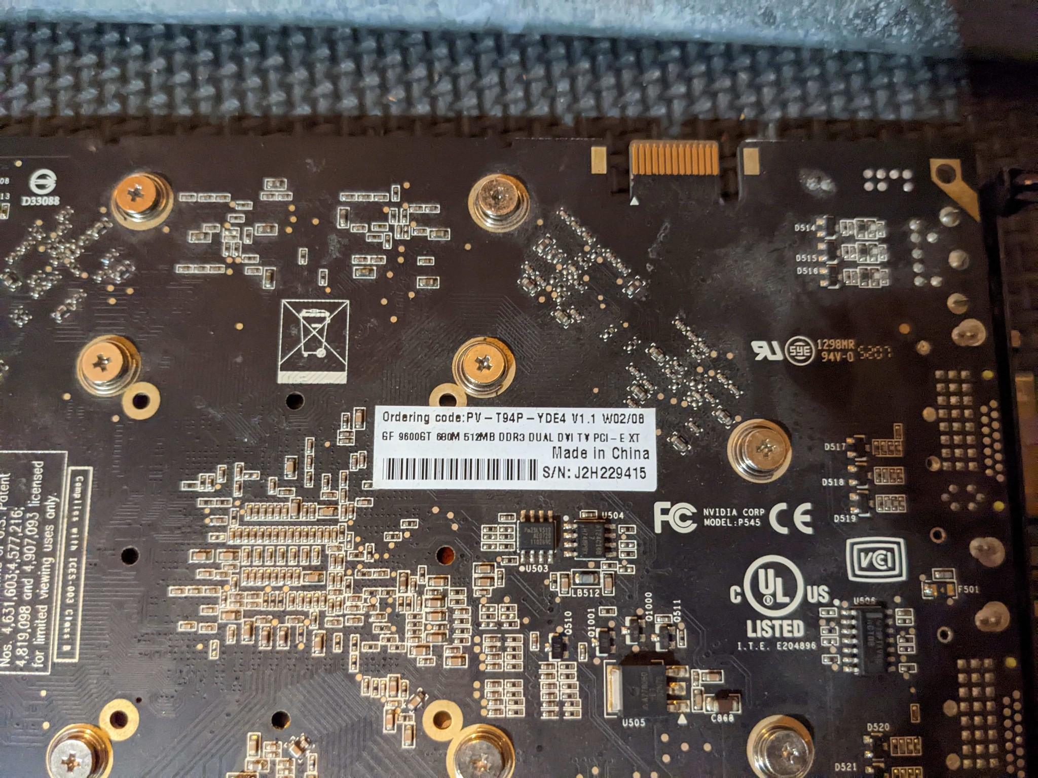 XFX GeForce 9600 GT -Used, but good condition Video Card 512mb DDR3 PCI-E