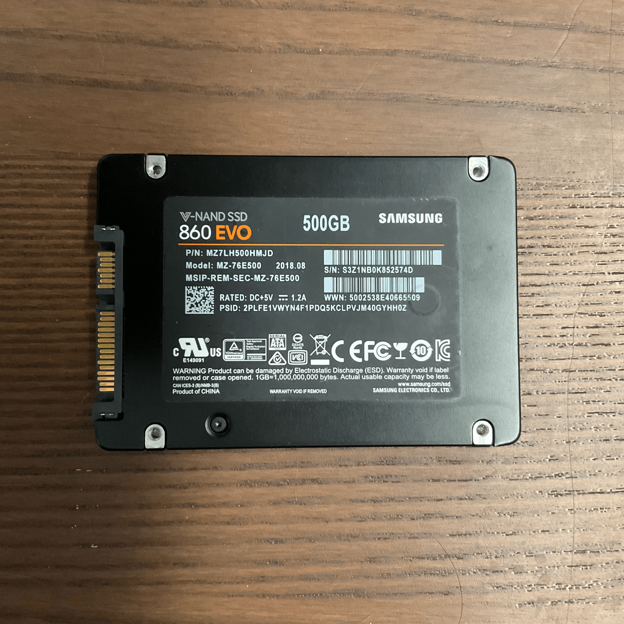 Samsung 860 and 850 EVO 500GB SATA SSDs