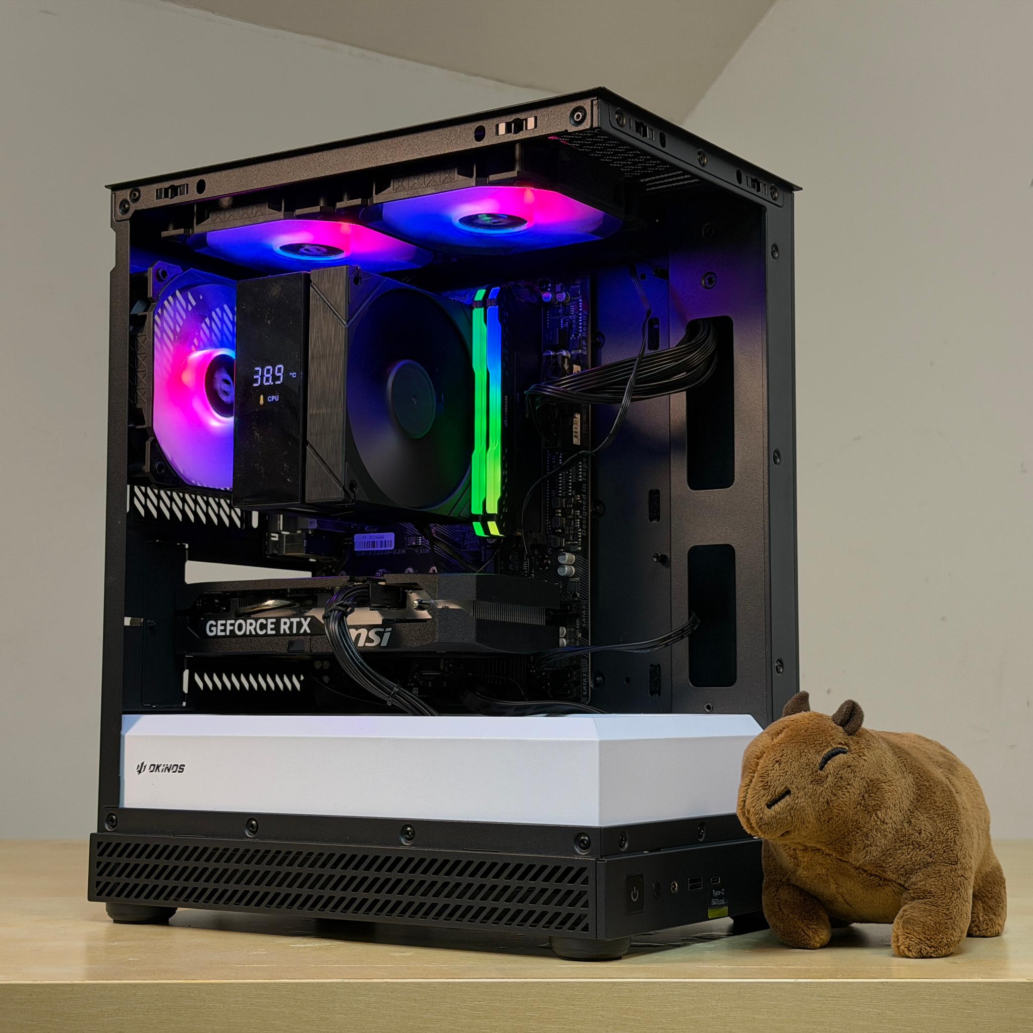 🐼 1080p Gaming PC 🐼 RTX 5050 ( = 4060) | Ryzen 5 5500 | 16gb RGB RAM | 1TB SSD - WiFi, BT