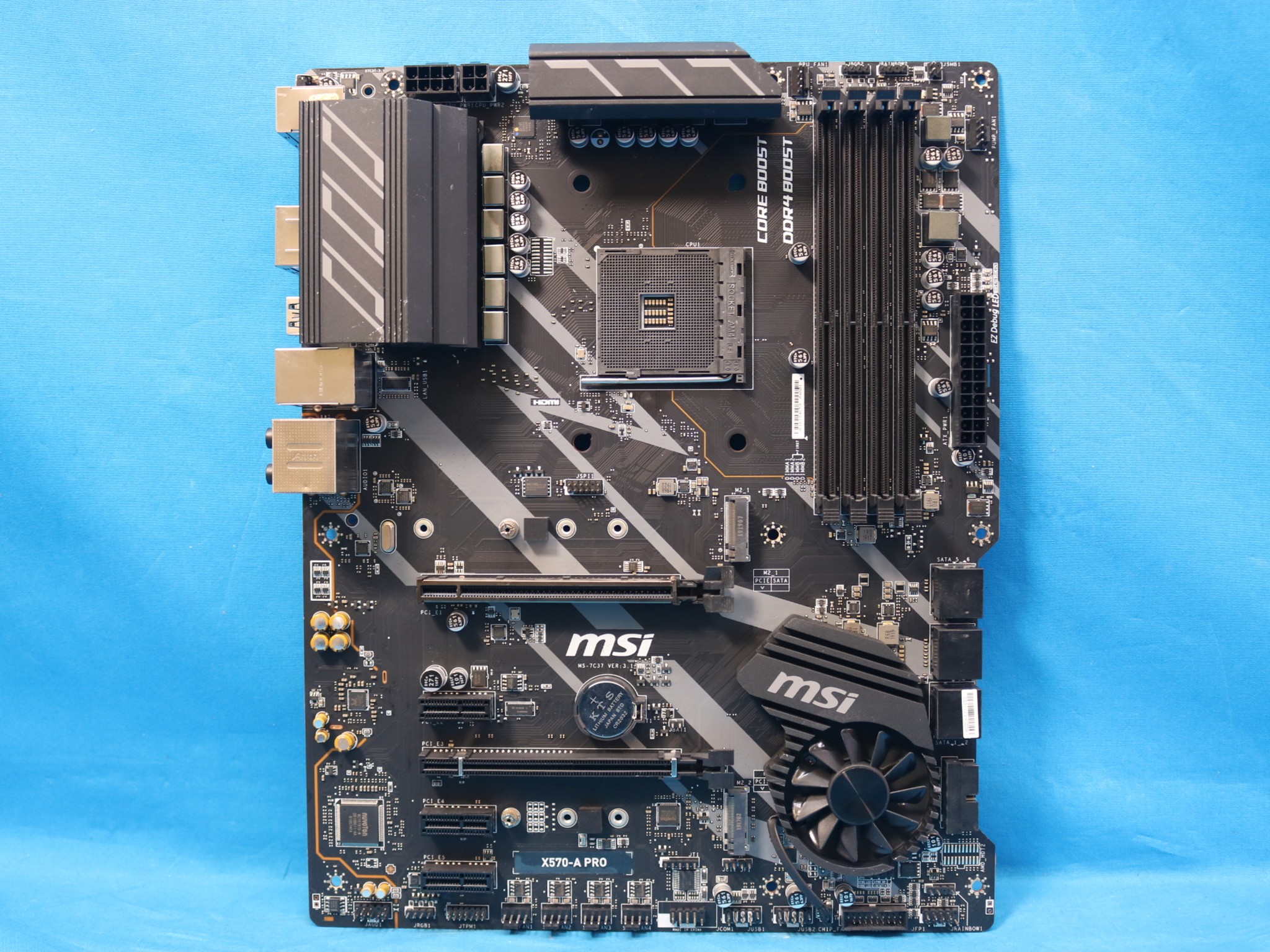 MSI X570-A PRO AMD Socket AM4 PCIe 4.0 DDR4 ATX Desktop Motherboard No I/O Shield