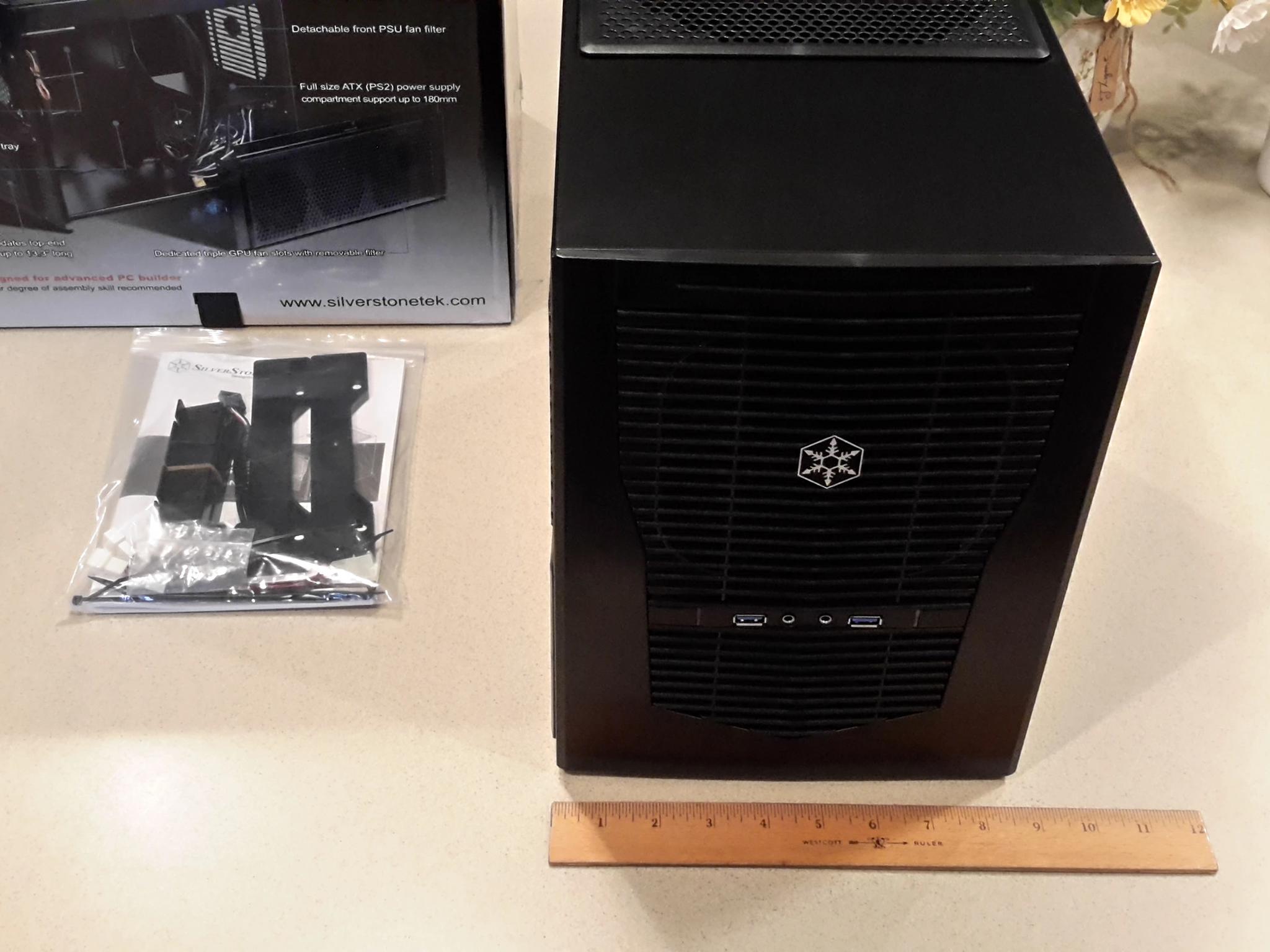 Silverstone Technology Micro-ATX, Mini-ITX Mini-Tower Computer Case, Black Steel SG09B