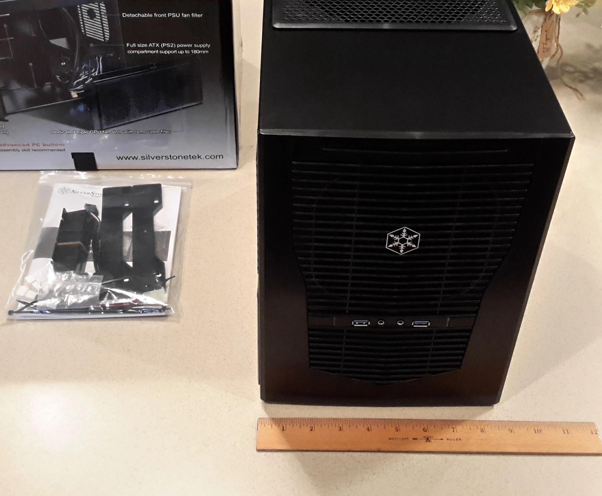 Silverstone Technology Micro-ATX, Mini-ITX Mini-Tower Computer Case, Black Steel SG09B