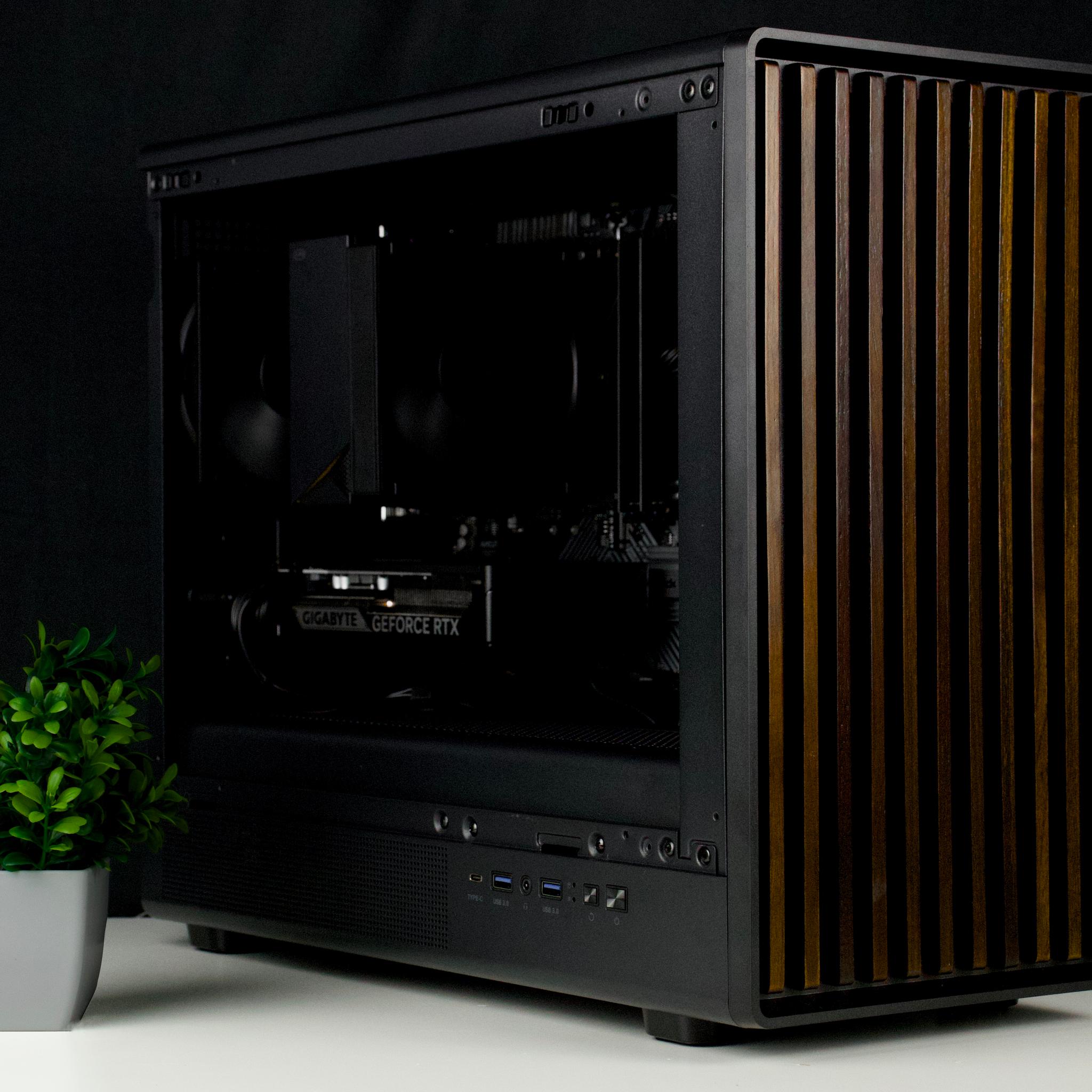 🪵🟫Wood Gaming PC – RTX 5060, Ryzen 5 5500, 16GB RAM, 1TB SSD - WiFi 🟫🪵
