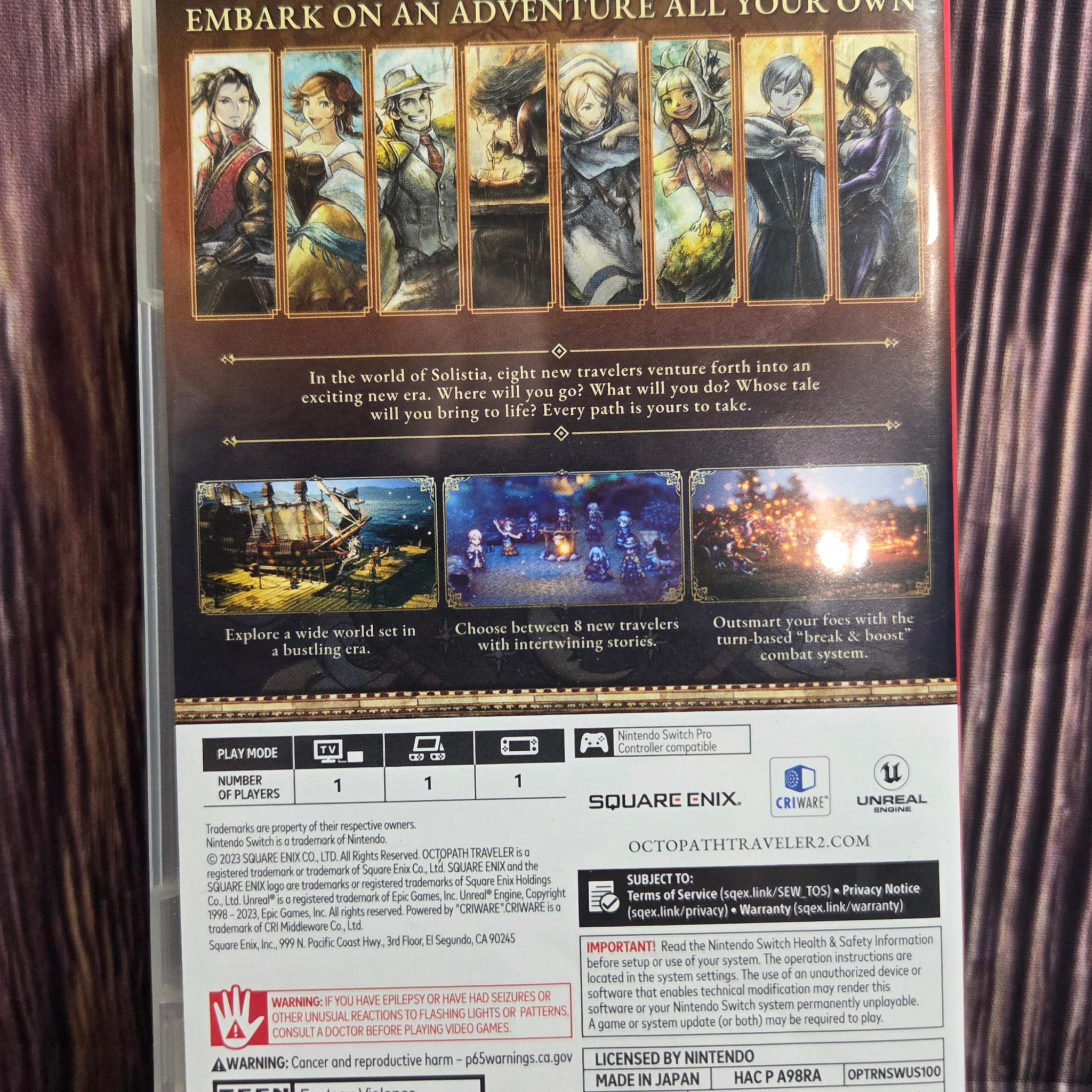 Octopath Traverler II Nintendo Switch
