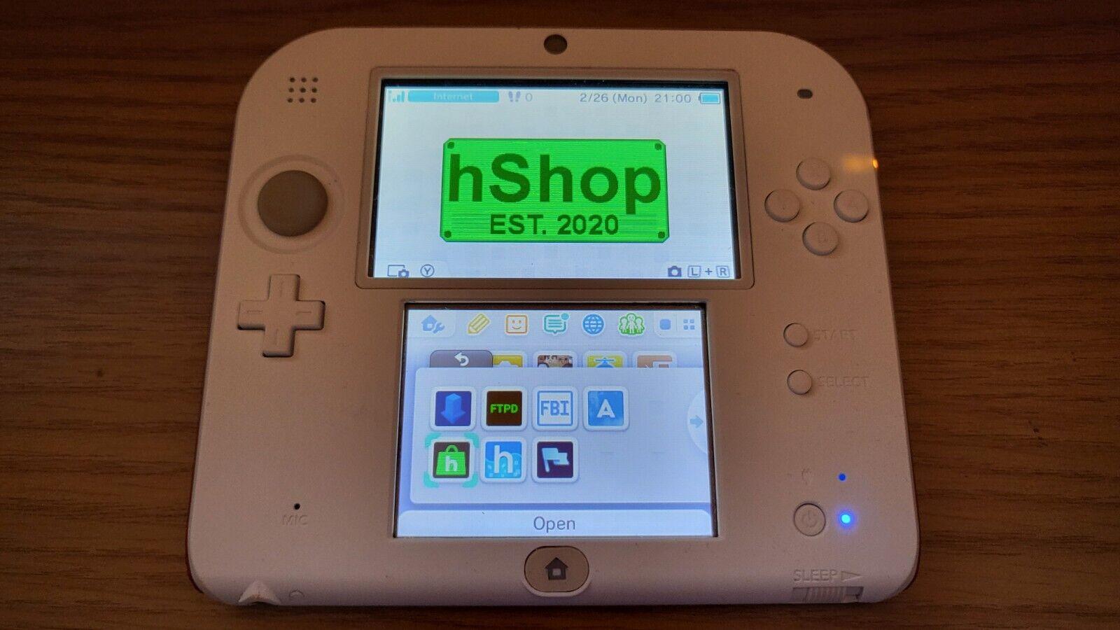 CUSTOM USER REFURBISHED Nintendo 2DS White/Red Handheld Console, New Super Mario Bros 2 Edition
