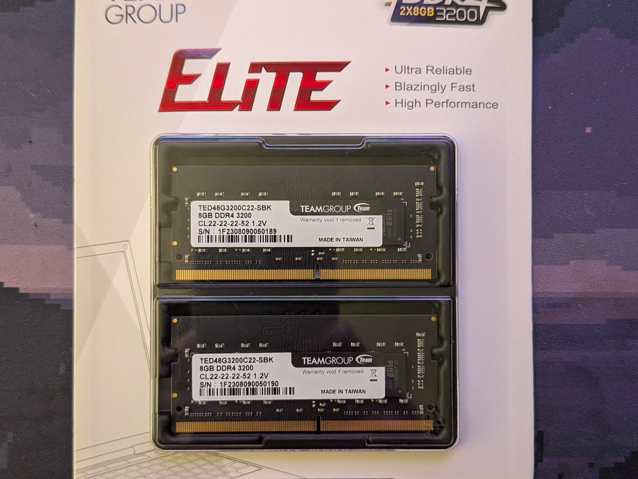 16GB DDR4 SODIMM 2x8GB