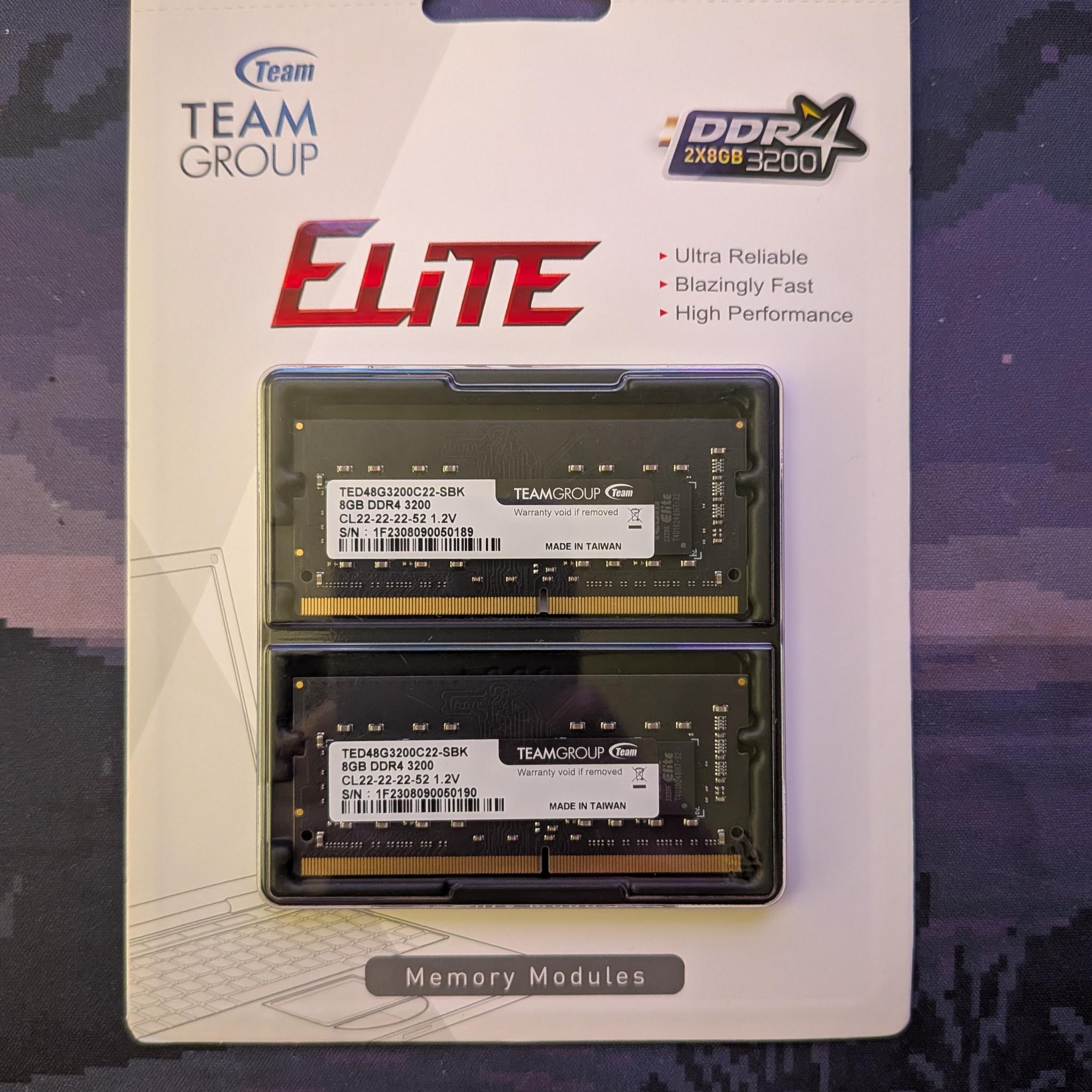 16GB DDR4 SODIMM 2x8GB