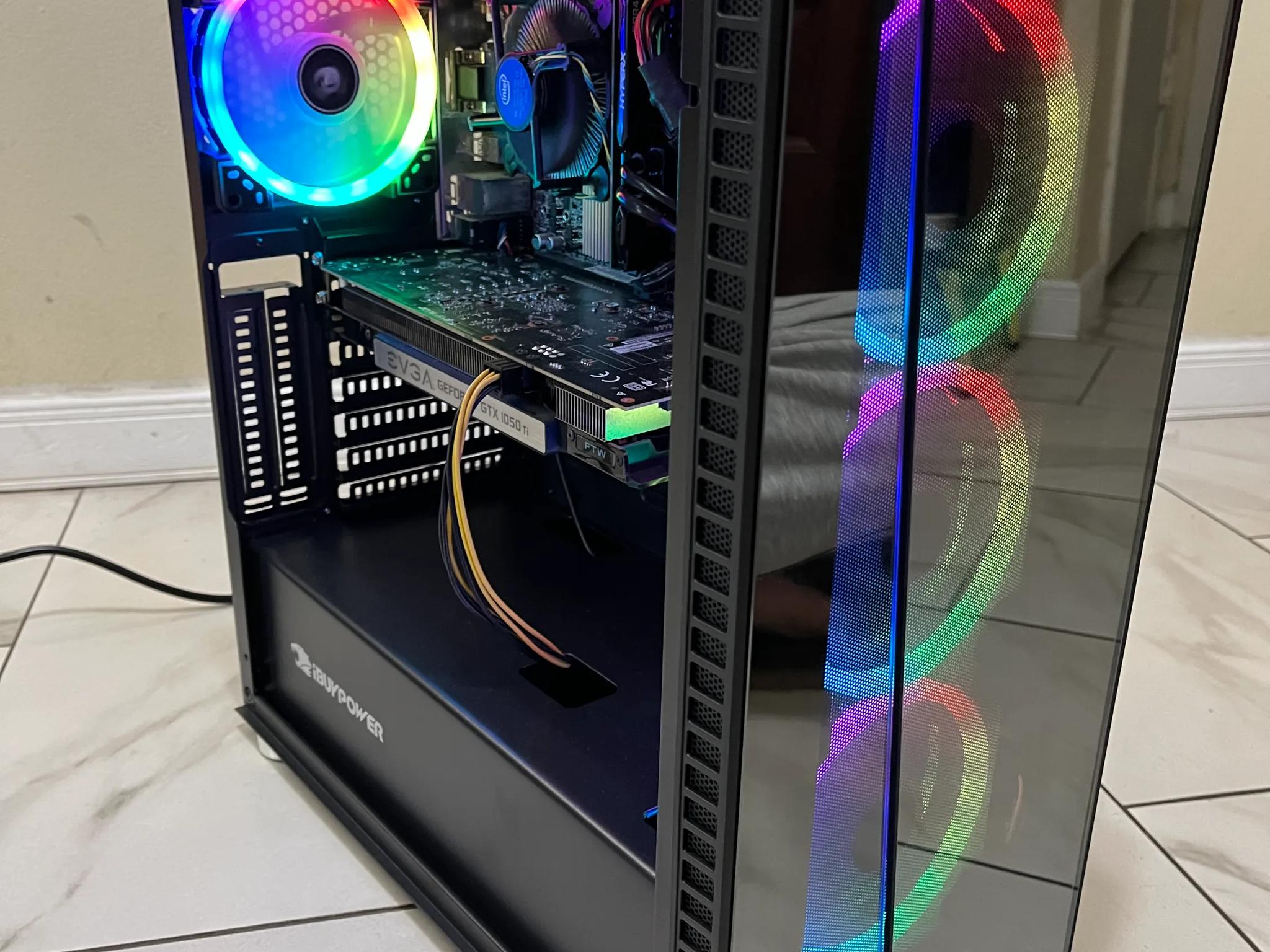 🎮 Entry-Level Gaming PC – RGB Case w/ Remote | Intel i5 + GTX 1050 Ti + SSD + HDD + 12GB RAM 💡