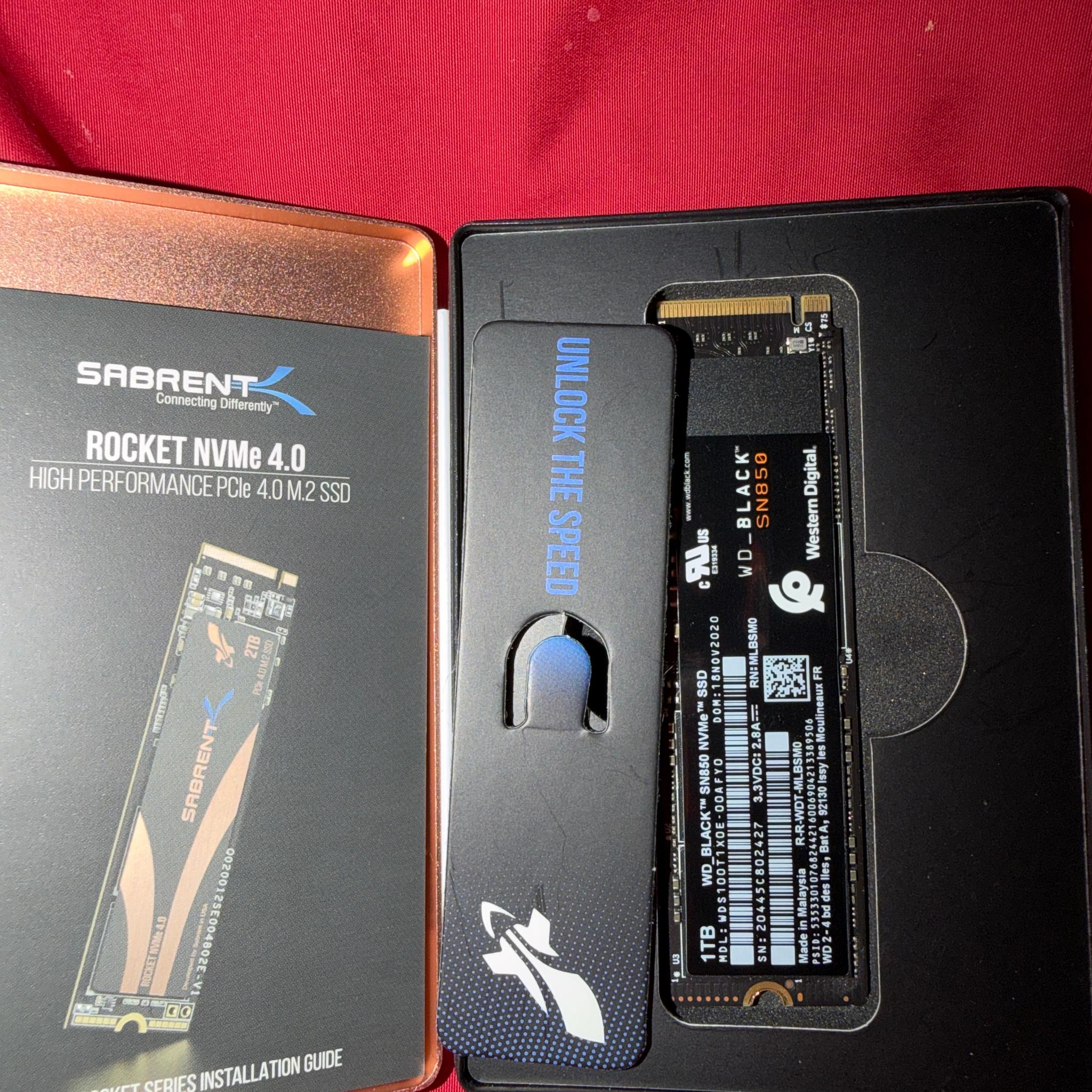 WD Black SN850 1TB NVME SSD
