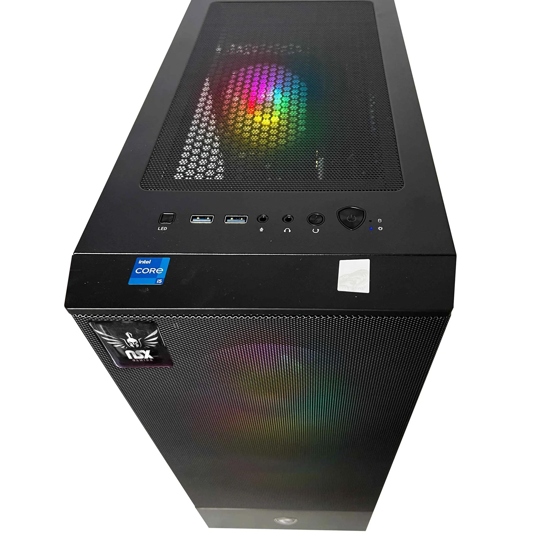 NSX Gaming PC | AMD R5 5600 | 16GB RAM RGB | RTX 3060 | USB-C | Win 11 Home | WiFi Ready
