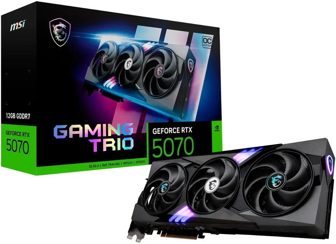 MSI NVIDIA GeForce RTX 5070 GAMING TRIO OC 12GB GDDR7 PCI Express Gen 5 Graphics Card