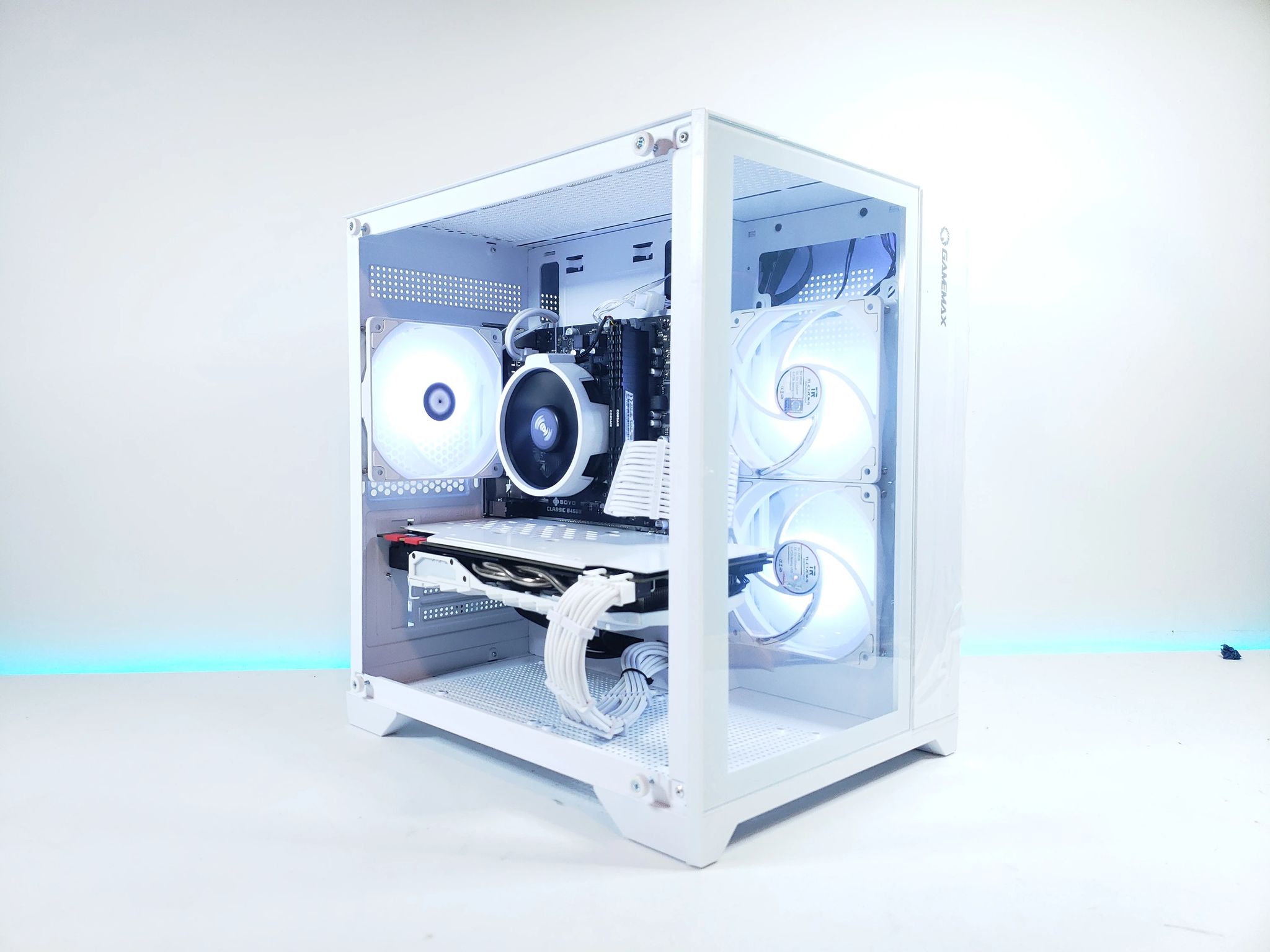 🚨White P2P Gaming PC | ⚙️R5/1070TI | Custom RGB✨ |