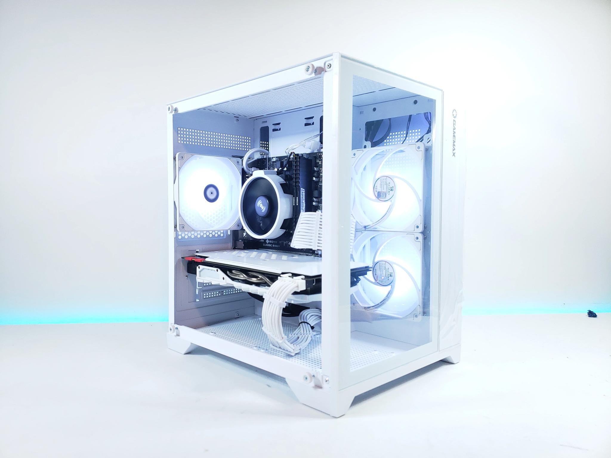 🚨White P2P Gaming PC | ⚙️R5/1070TI | Custom RGB✨ |