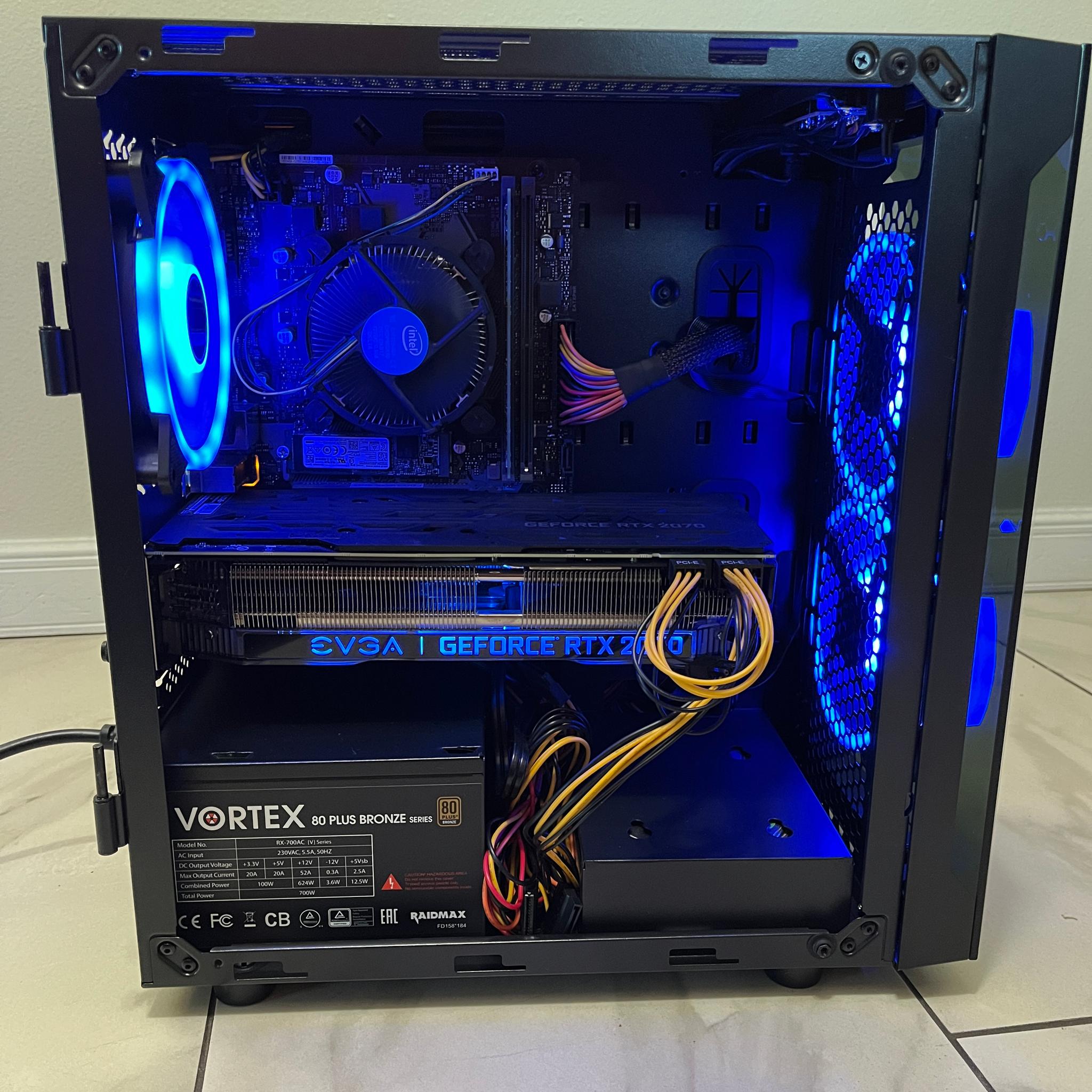 NVIDIA RTX 2070, Intel Core i5-9400, 16GB RAM, 1.2TB Storage, Gaming PC w/ Wi-Fi, BT & RGB Remote