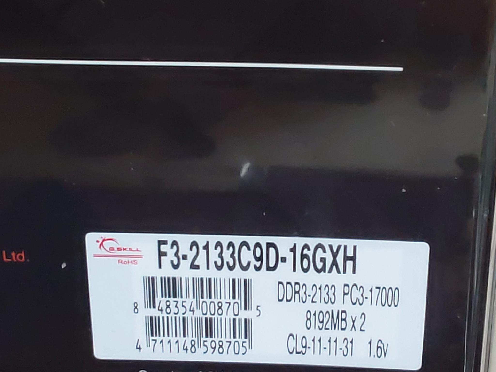NEW G.SKILL Ripjaws X Series 16GB (2 x 8GB) 240-Pin DDR3 2133 (PC3 17000) Desktop Memory
