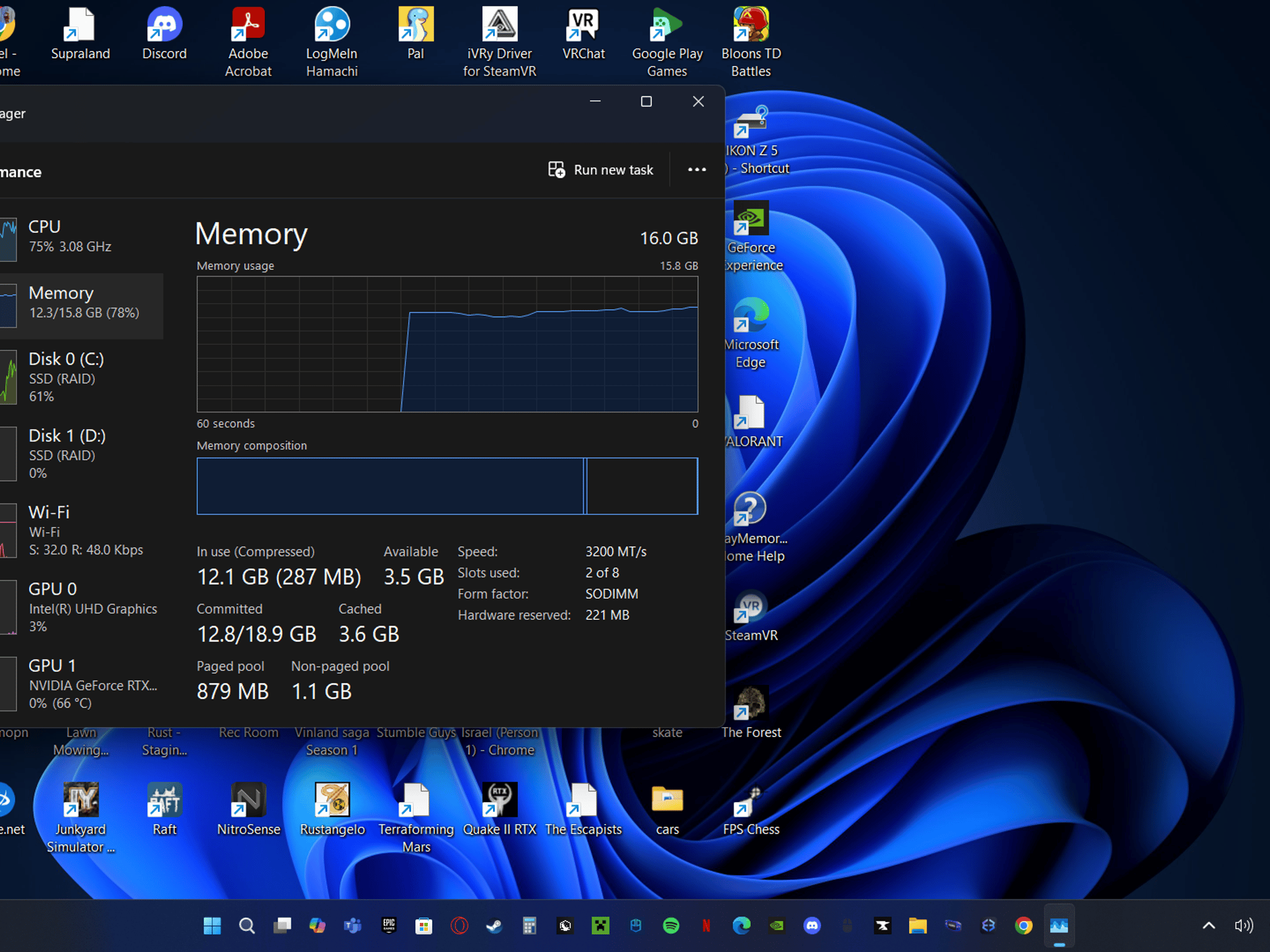 Acer nitro 5 (RTX 3050 TI6