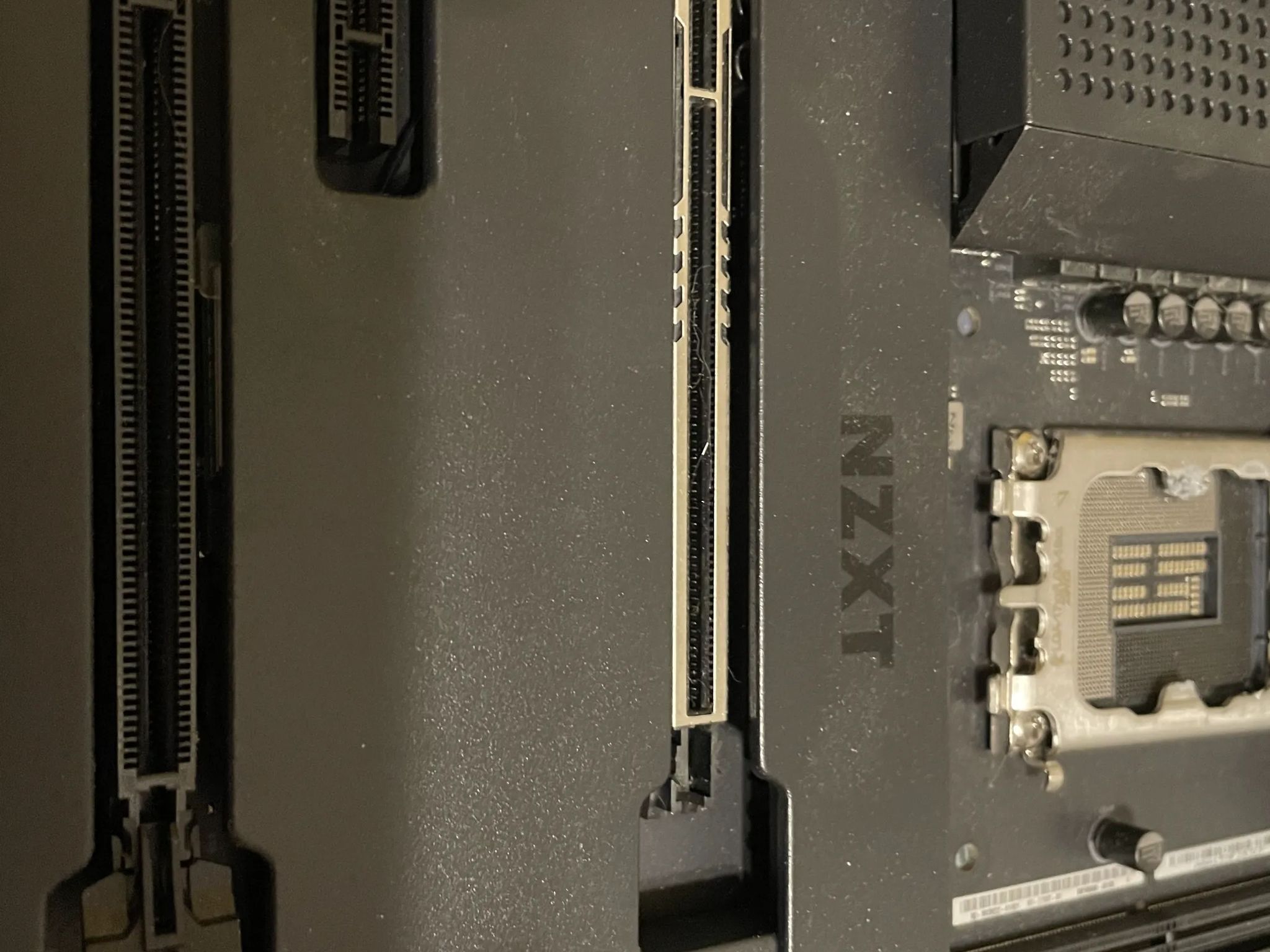 NZXT N7 Z790 Intel Motherboard Black (top PCLe tab is broken off)