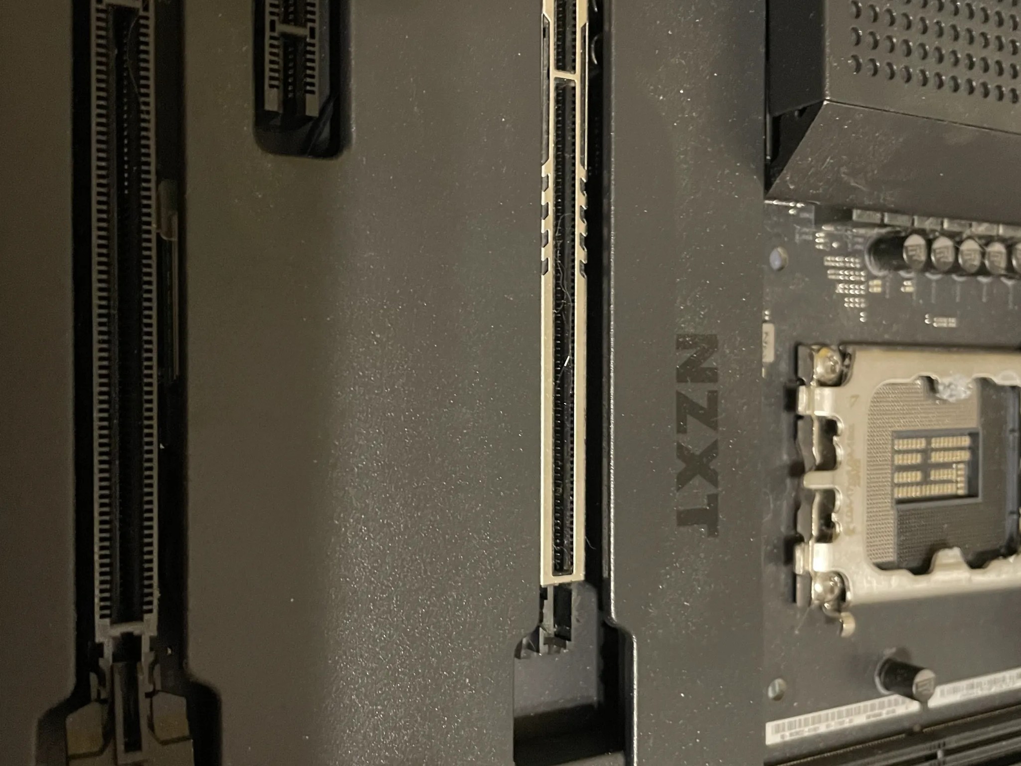 NZXT N7 Z790 Intel Motherboard Black (top PCLe tab is broken off)