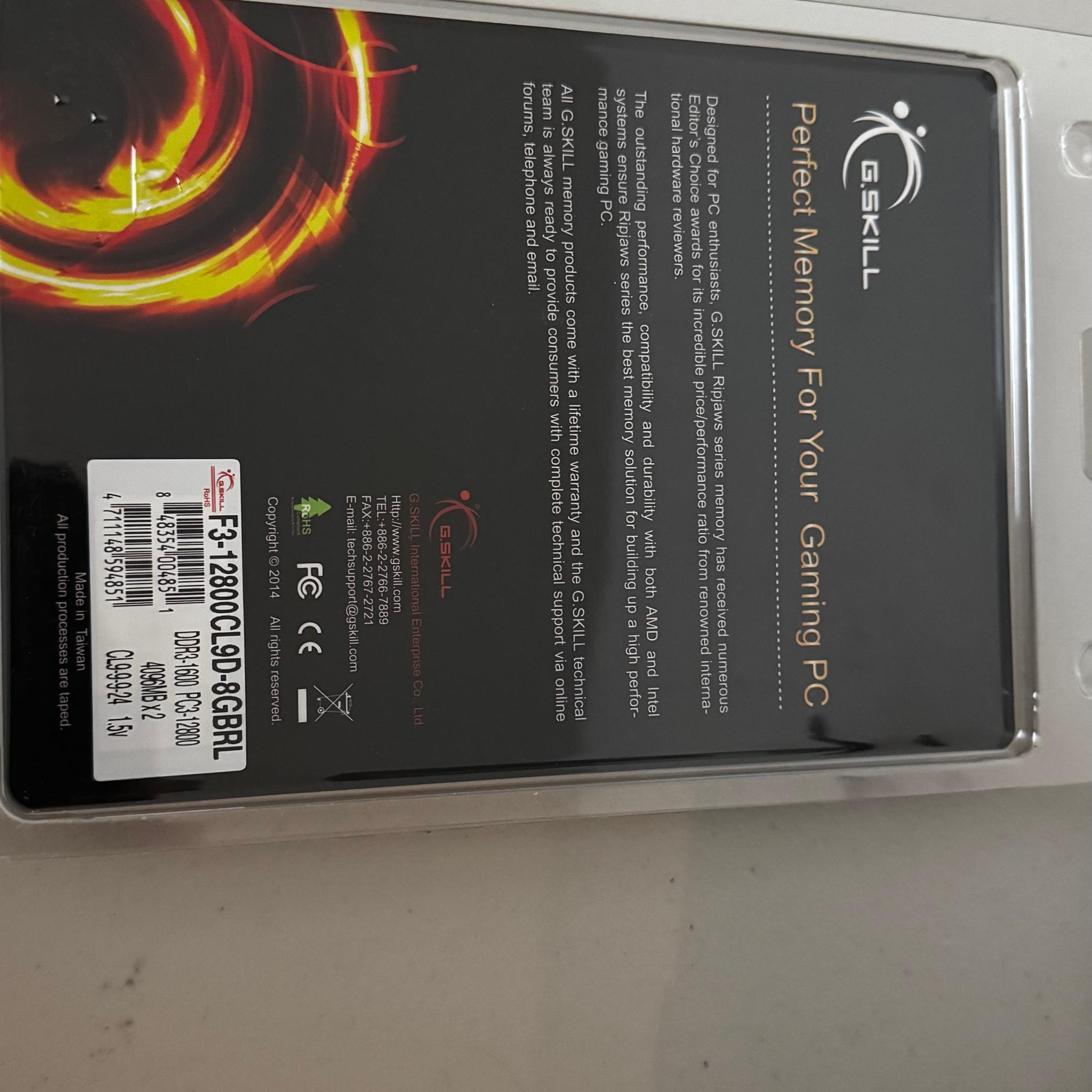 DDR3 G.Skill 8GB (4GBx2)